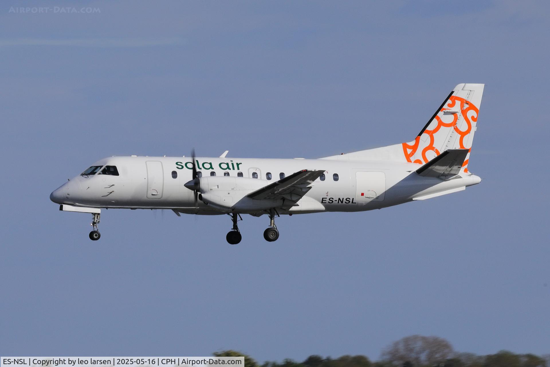 ES-NSL, 1989 Saab Saab 340B C/N 340B-162, Copenhagen 16.5.2025 on new route from Karlstad Sweden