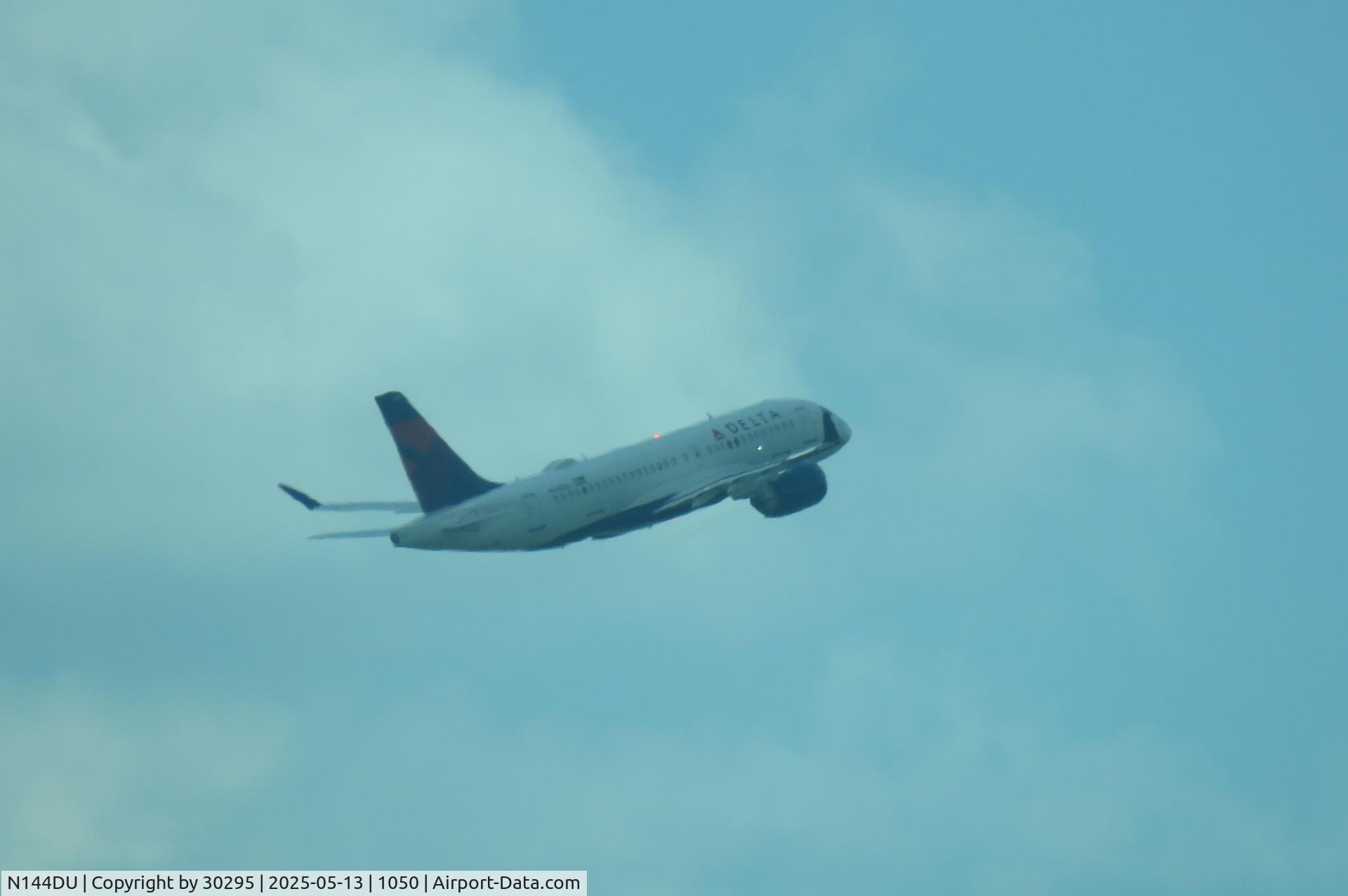 N144DU, 2021 Airbus Canada A220-100 C/N 50064, Airborne