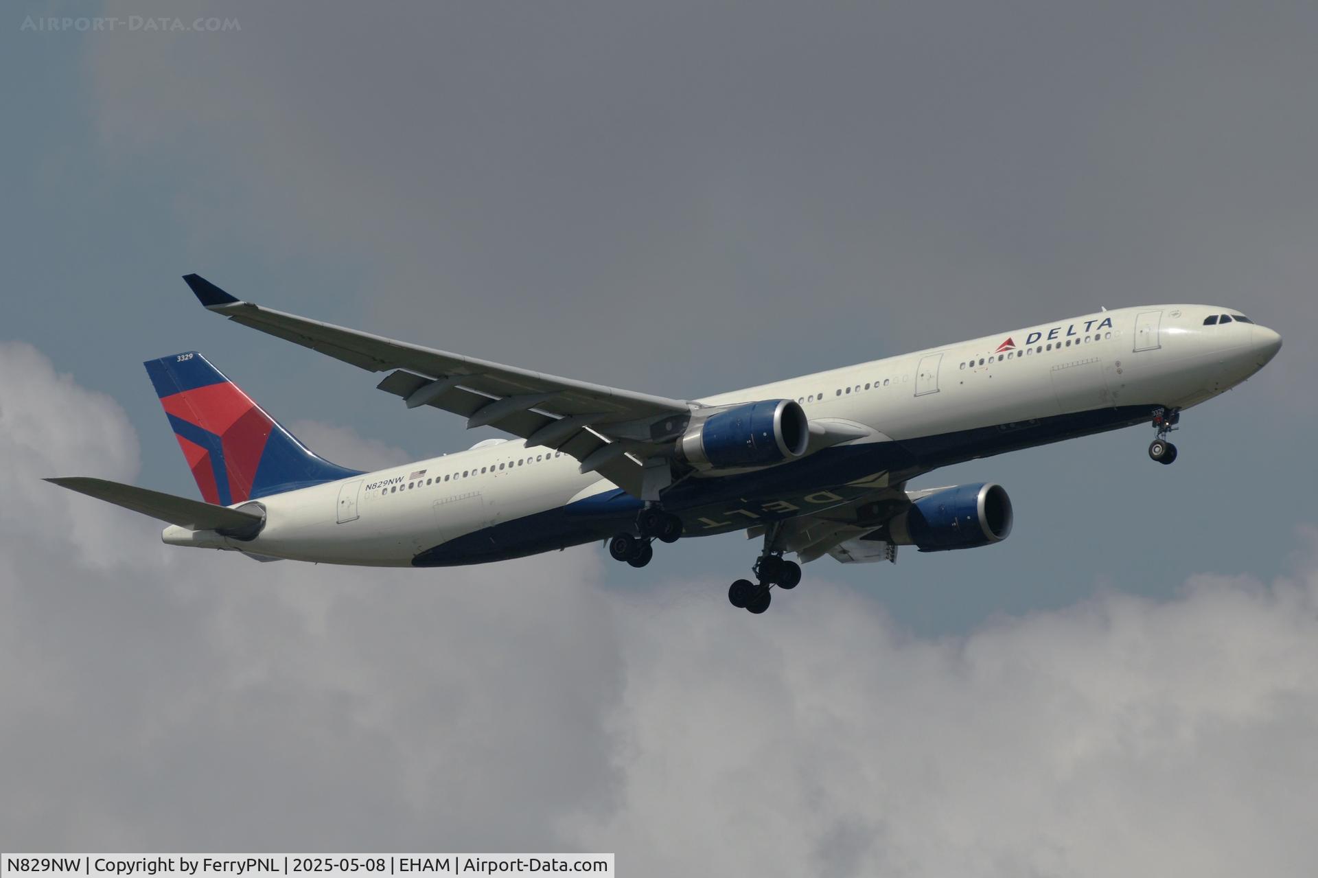 N829NW, 2016 Airbus A330-302 C/N 1721, There are about 19 Delta widebody arrivals per days in AMS