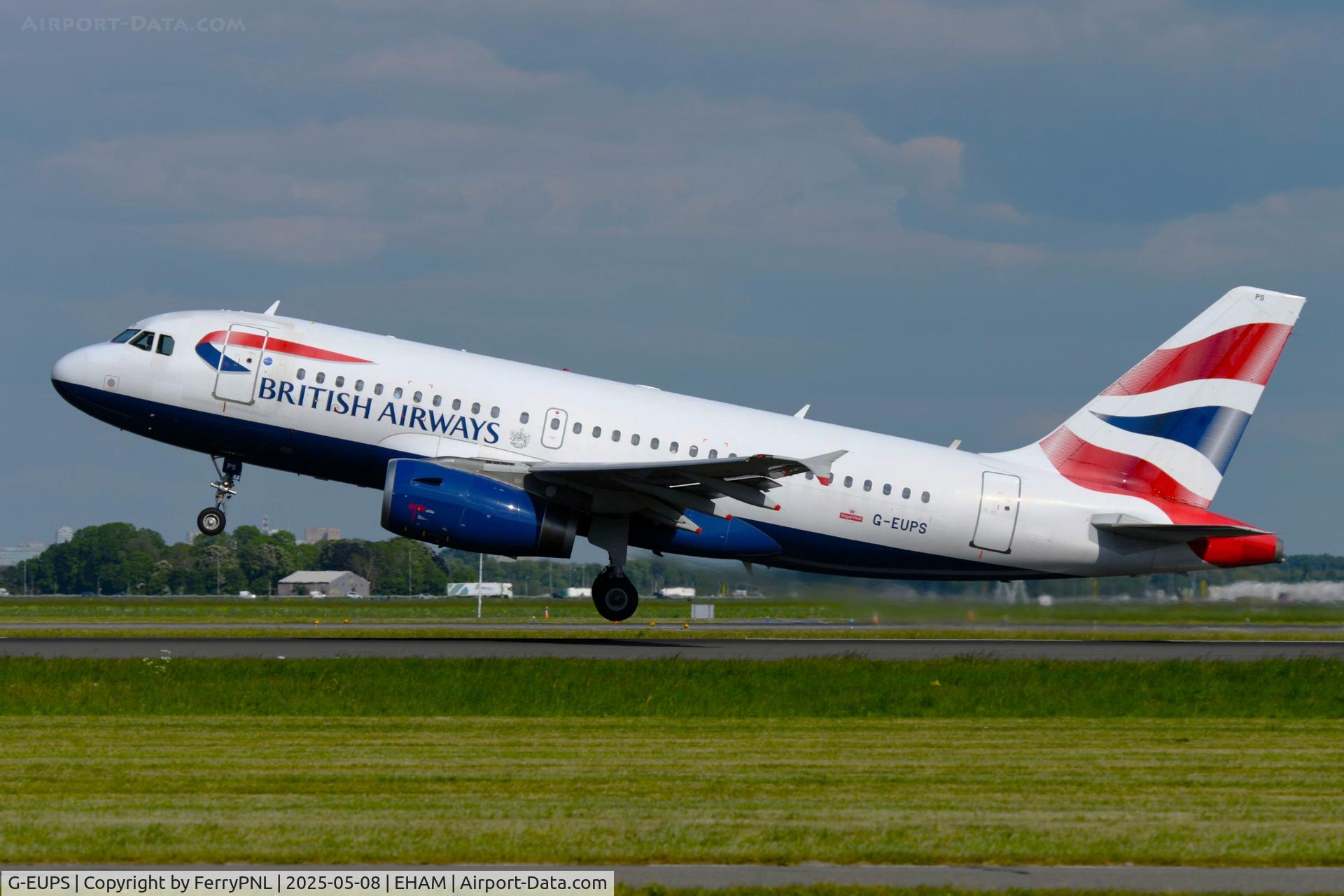G-EUPS, 2000 Airbus A319-131 C/N 1338, British Airways A319 lifting-off