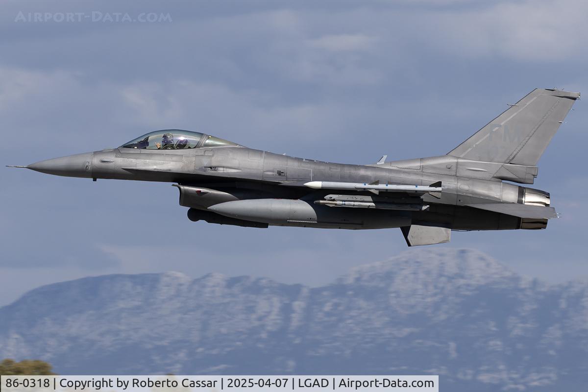 86-0318, 1986 General Dynamics F-16C Fighting Falcon C/N 5C-424, Iniochos 2025