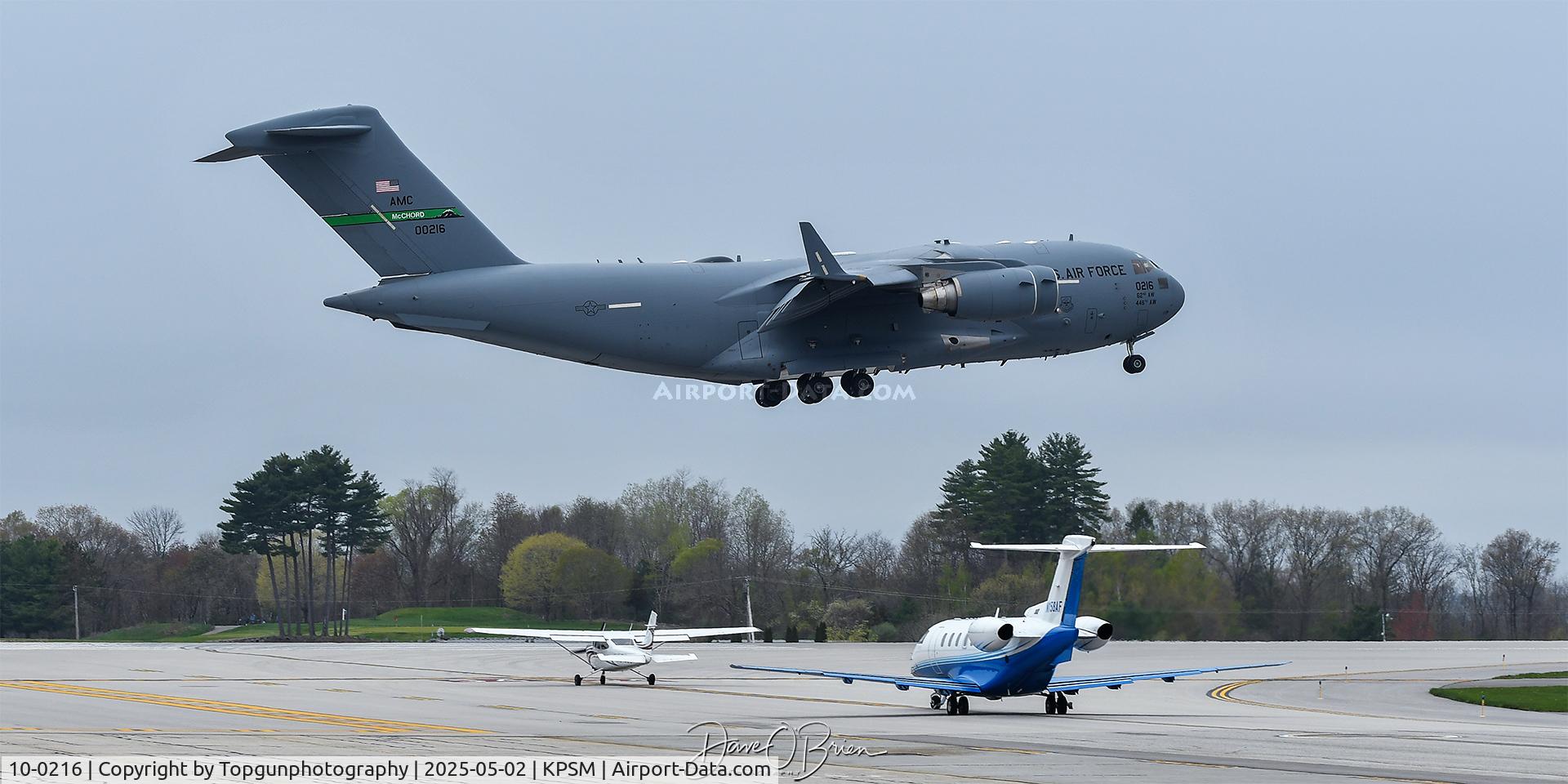 10-0216, 2010 Boeing C-17A Globemaster III C/N P-216, REACH4561 over the numbers