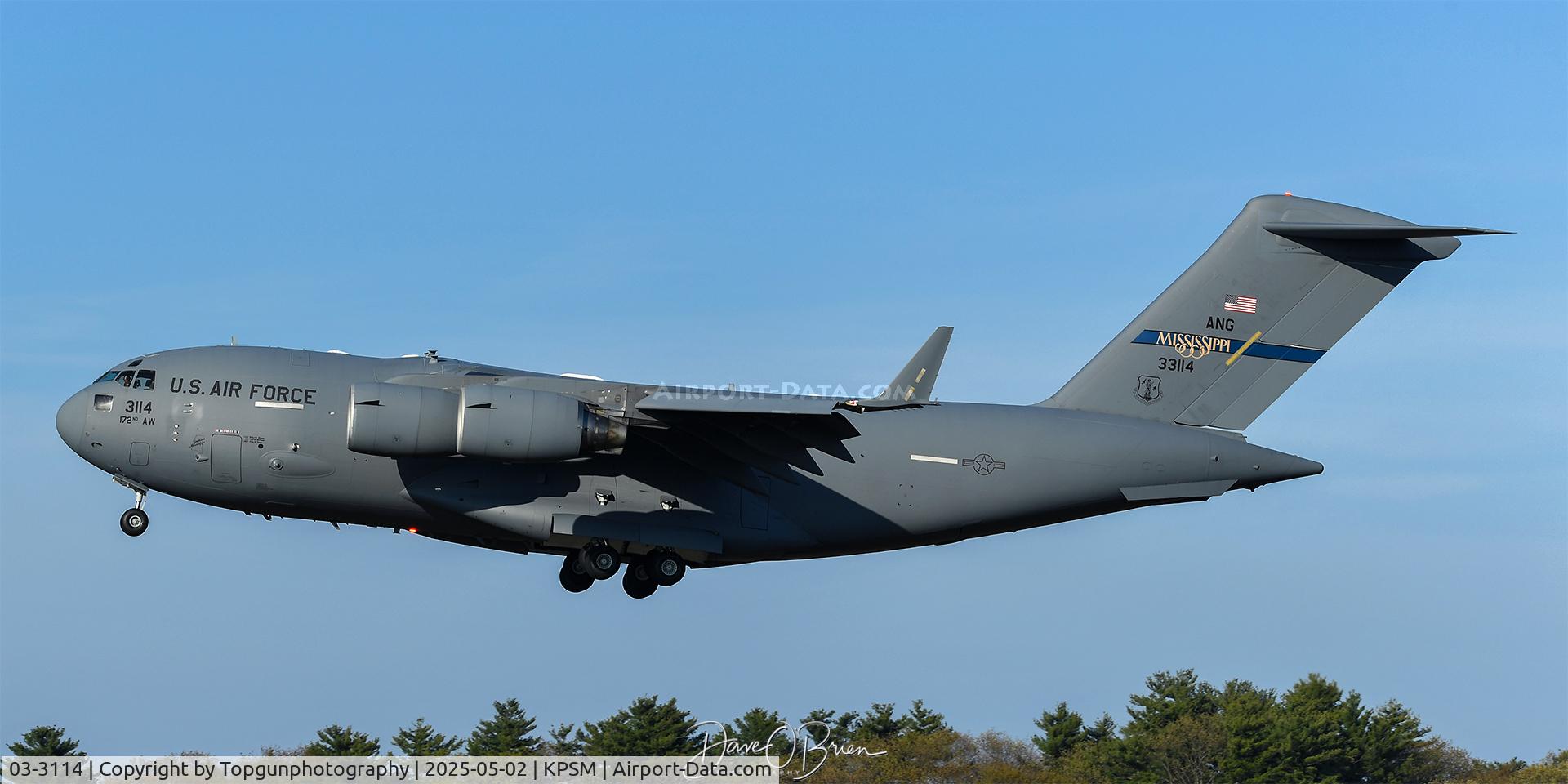 03-3114, 2003 Boeing C-17A Globemaster III C/N P-114, REACH554 short final for RW34