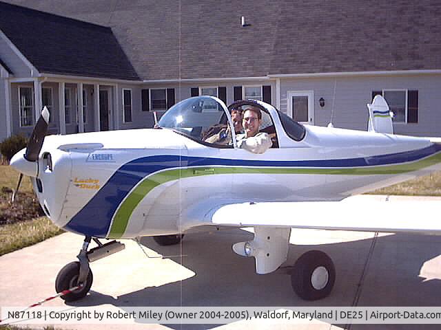 N87118, 1946 Erco 415D Ercoupe C/N 291, Beth and Me (Robert) in the plane in Milton, Deleware
