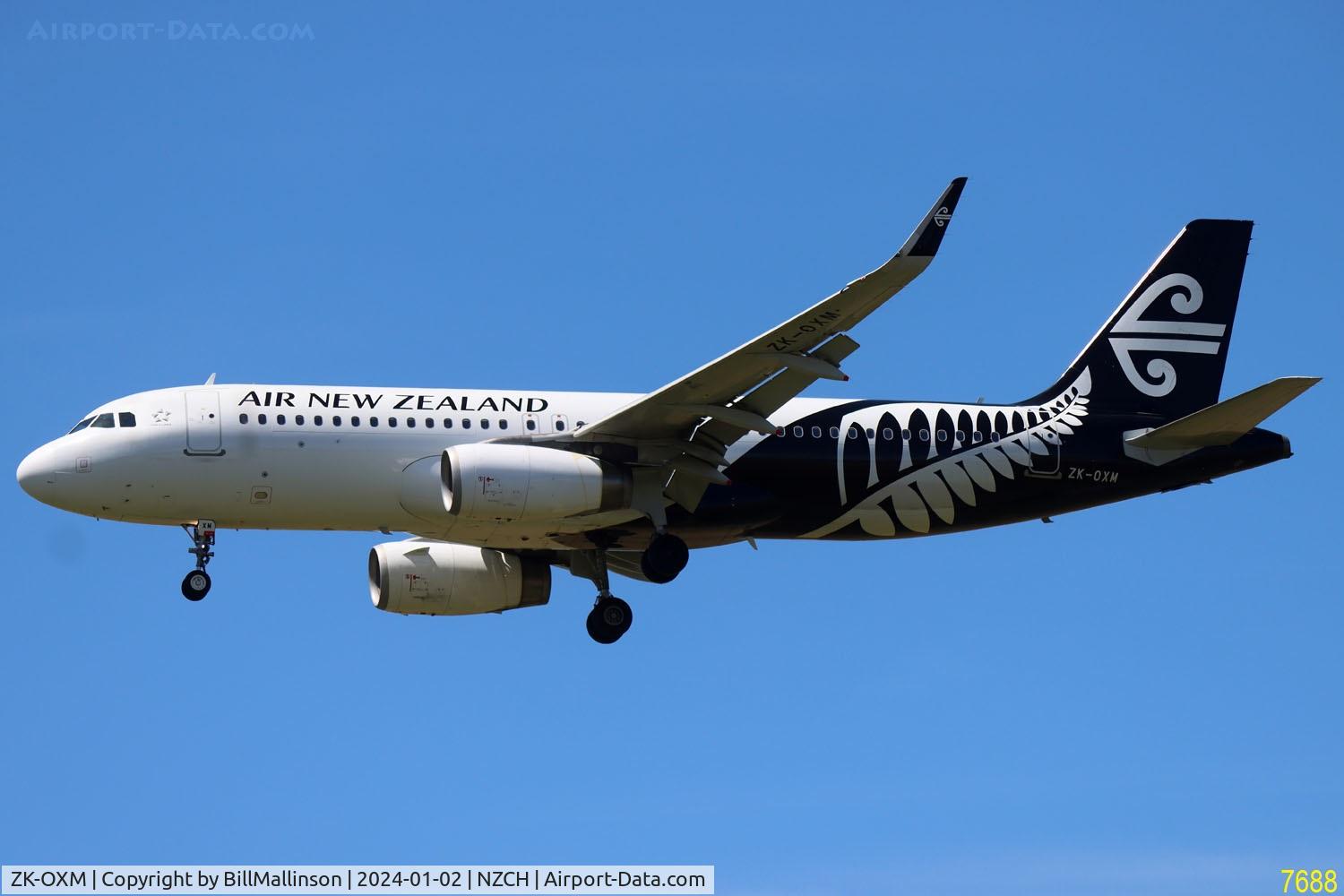 ZK-OXM, 2016 Airbus A320-232 C/N 7362, from AKL