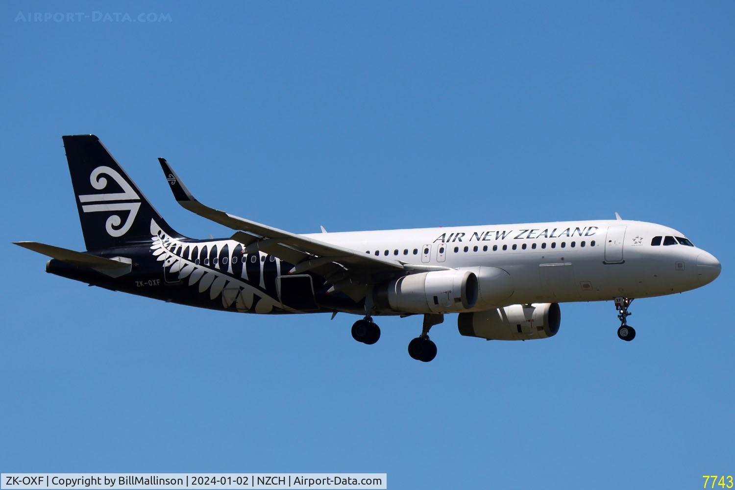 ZK-OXF, 2014 Airbus A320-232 C/N 6182, in from WLG