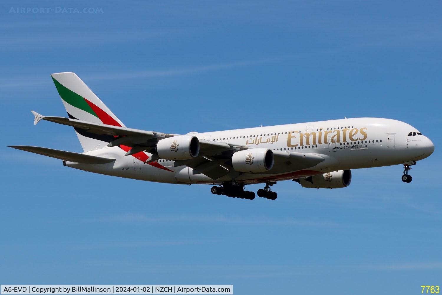 A6-EVD, 2017 Airbus A380-842 C/N 249, EK412 fom DXB via SYD