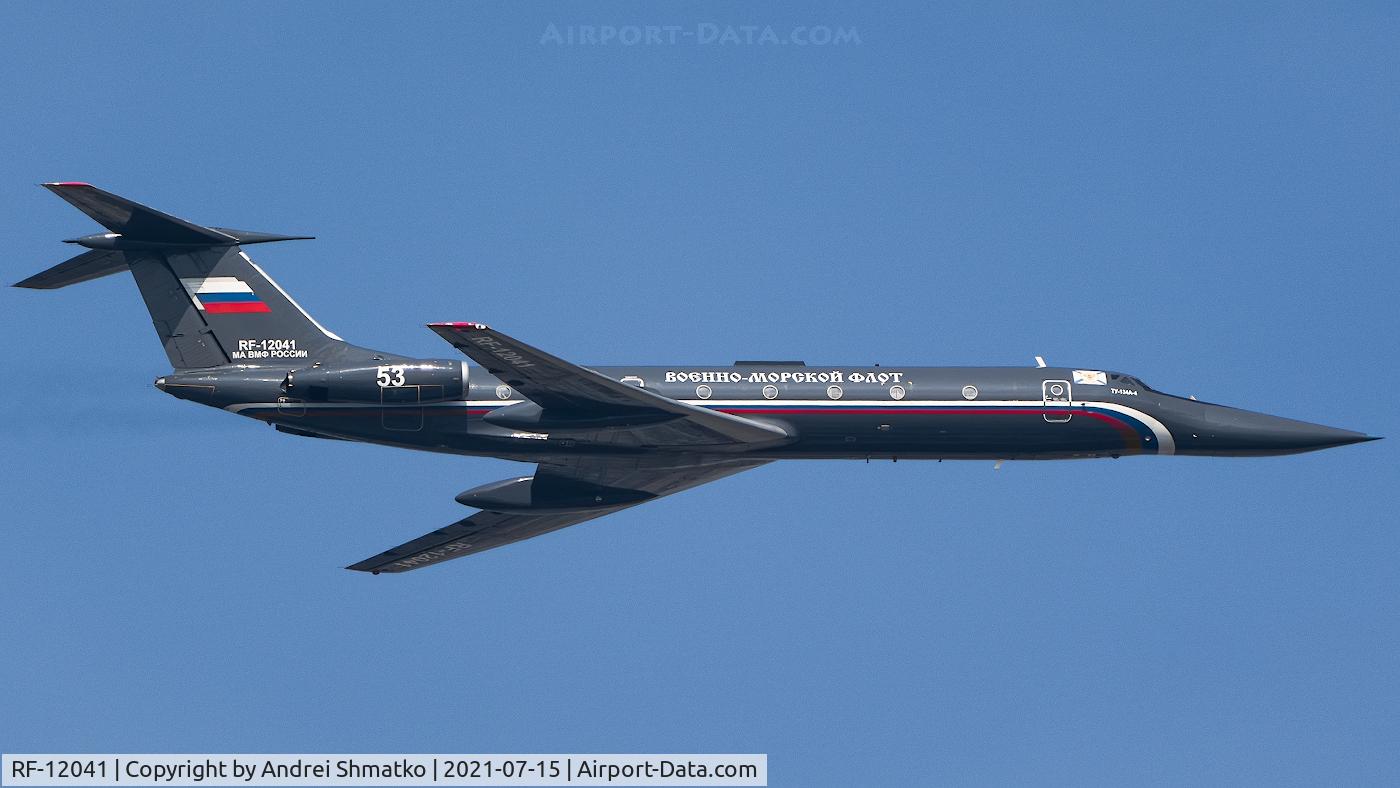 RF-12041, 1981 Tupolev Tu-134UBL C/N x64073, Navy Day parade rehearsal over Saint Petersburg.