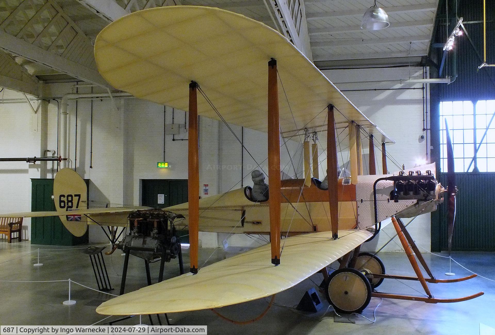 687, Royal Aircraft Factory Be-2b Replica C/N BAPC-181, Royal Aircraft Factory B.E.2b replica at the RAF Museum Hendon
