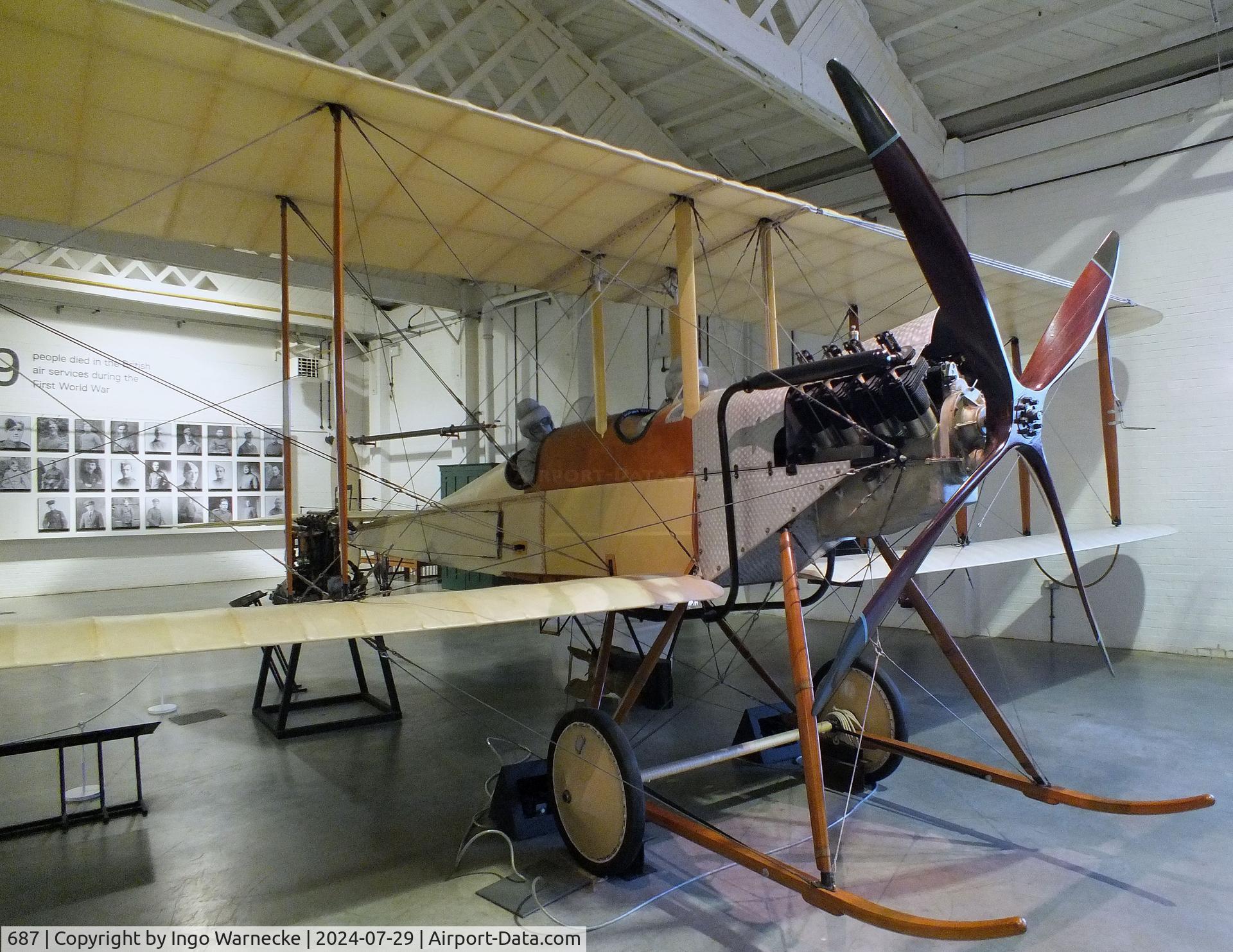 687, Royal Aircraft Factory Be-2b Replica C/N BAPC-181, Royal Aircraft Factory B.E.2b replica at the RAF Museum Hendon