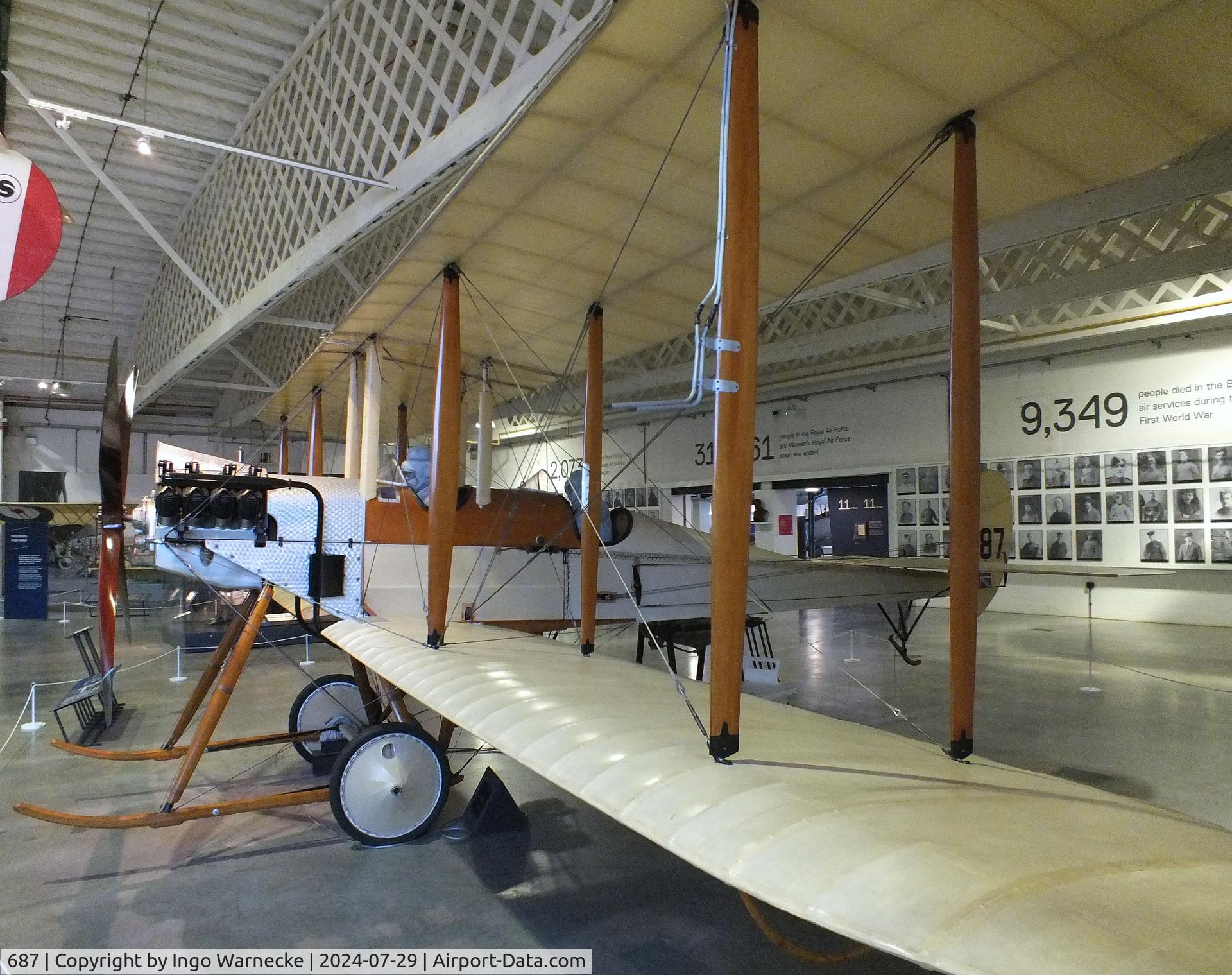 687, Royal Aircraft Factory Be-2b Replica C/N BAPC-181, Royal Aircraft Factory B.E.2b replica at the RAF Museum Hendon