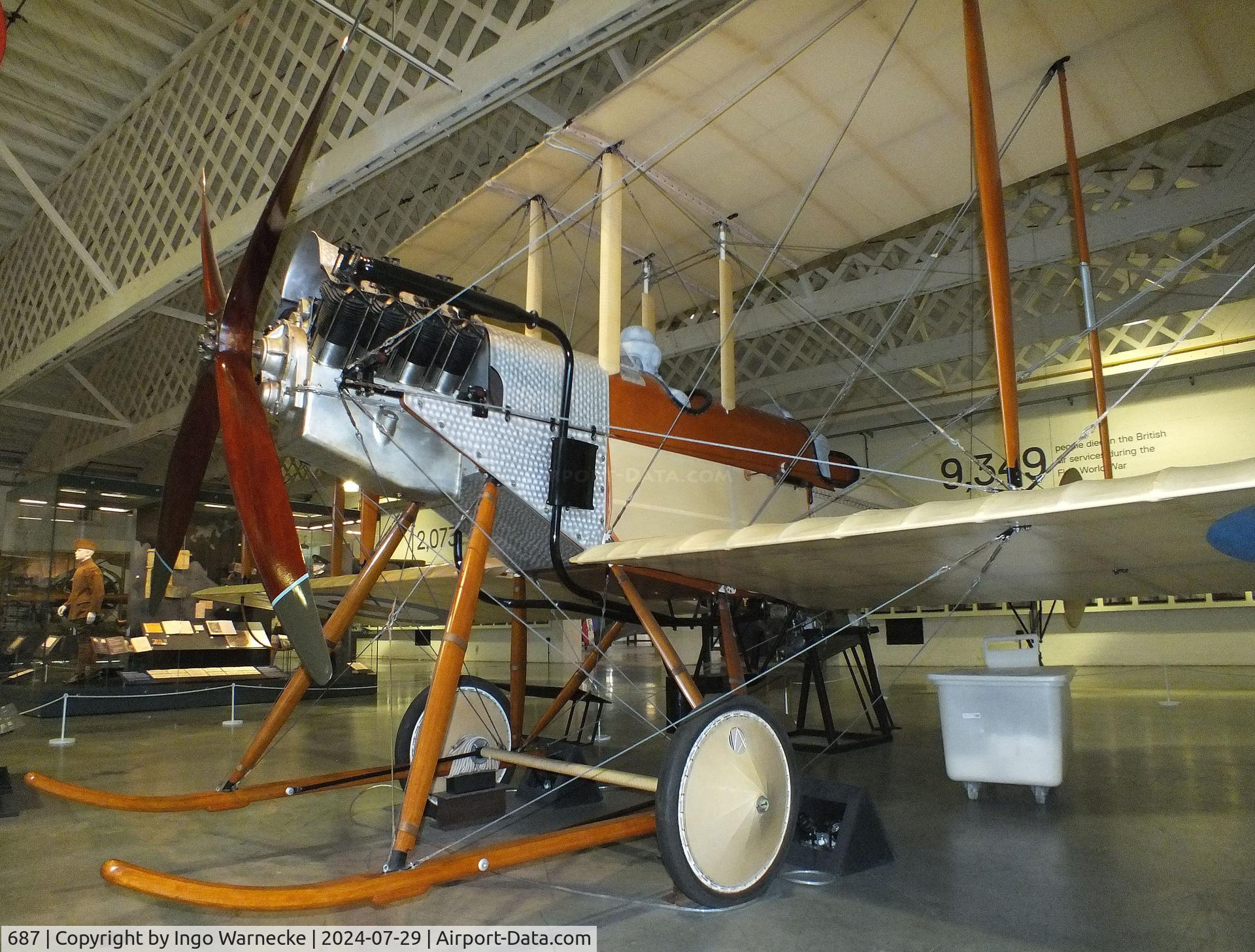 687, Royal Aircraft Factory Be-2b Replica C/N BAPC-181, Royal Aircraft Factory B.E.2b replica at the RAF Museum Hendon