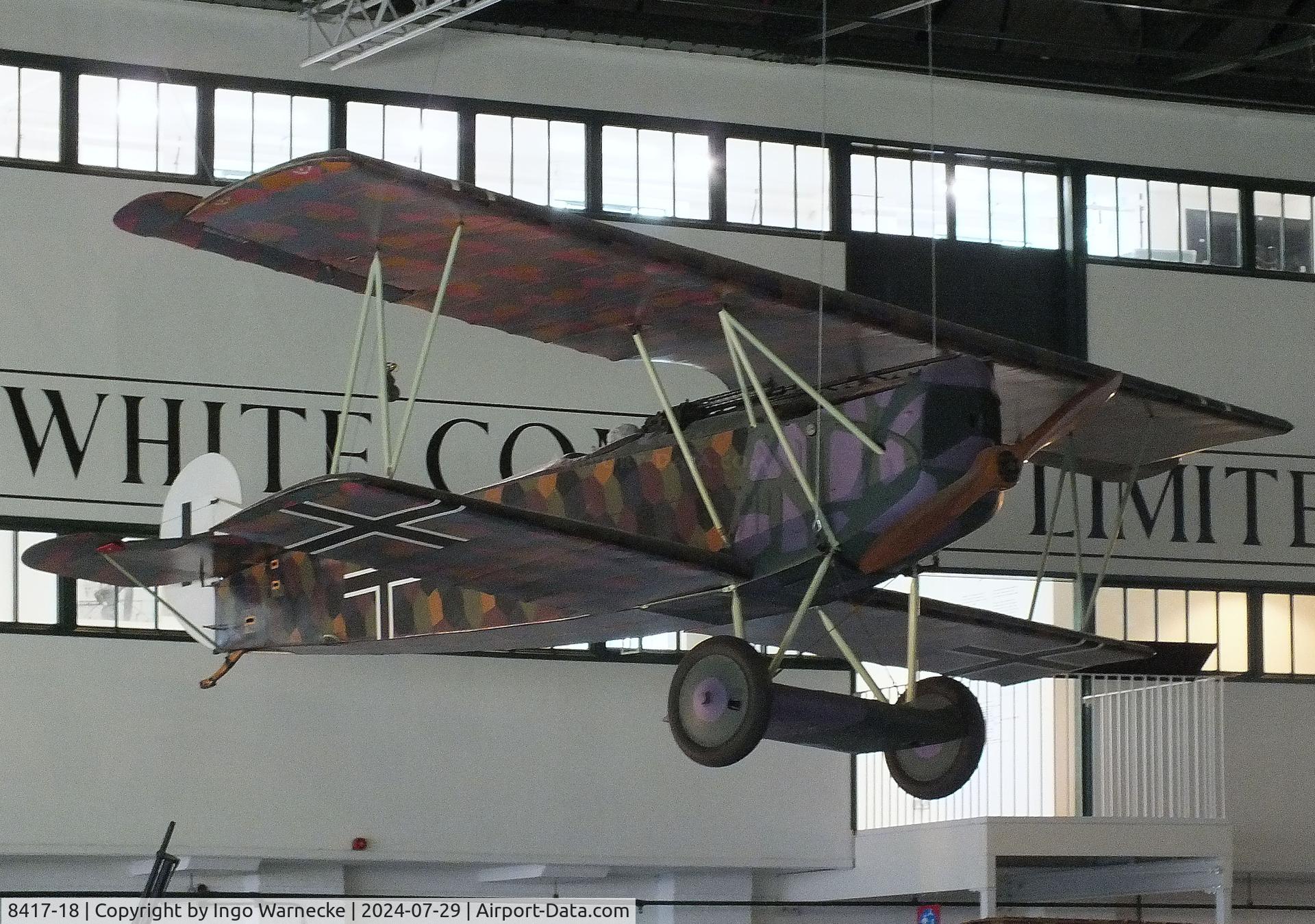 8417-18, Fokker D-VII C/N Not found 8417-18, Fokker D VII at the RAF Museum Hendon
