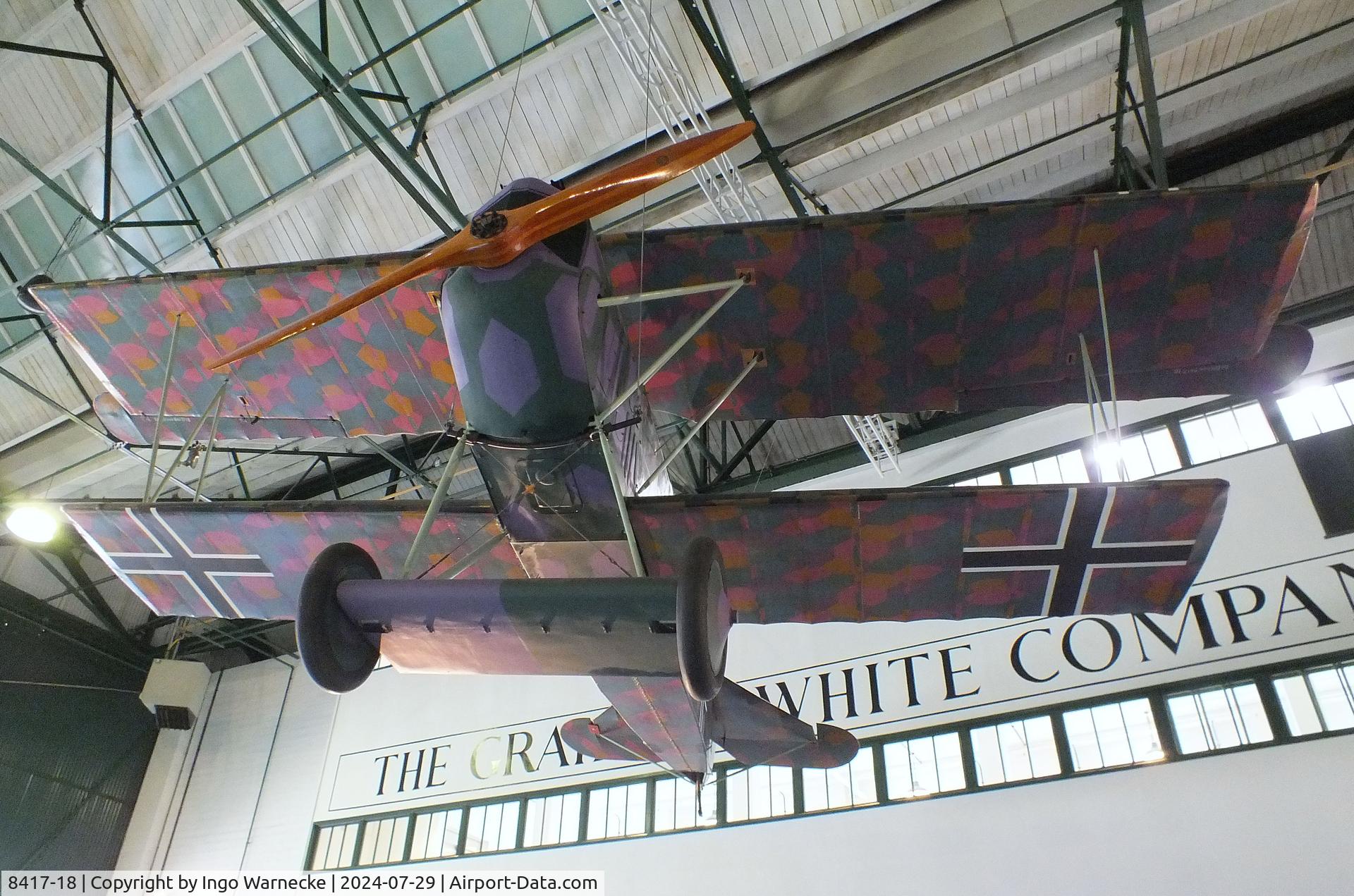 8417-18, Fokker D-VII C/N Not found 8417-18, Fokker D VII at the RAF Museum Hendon
