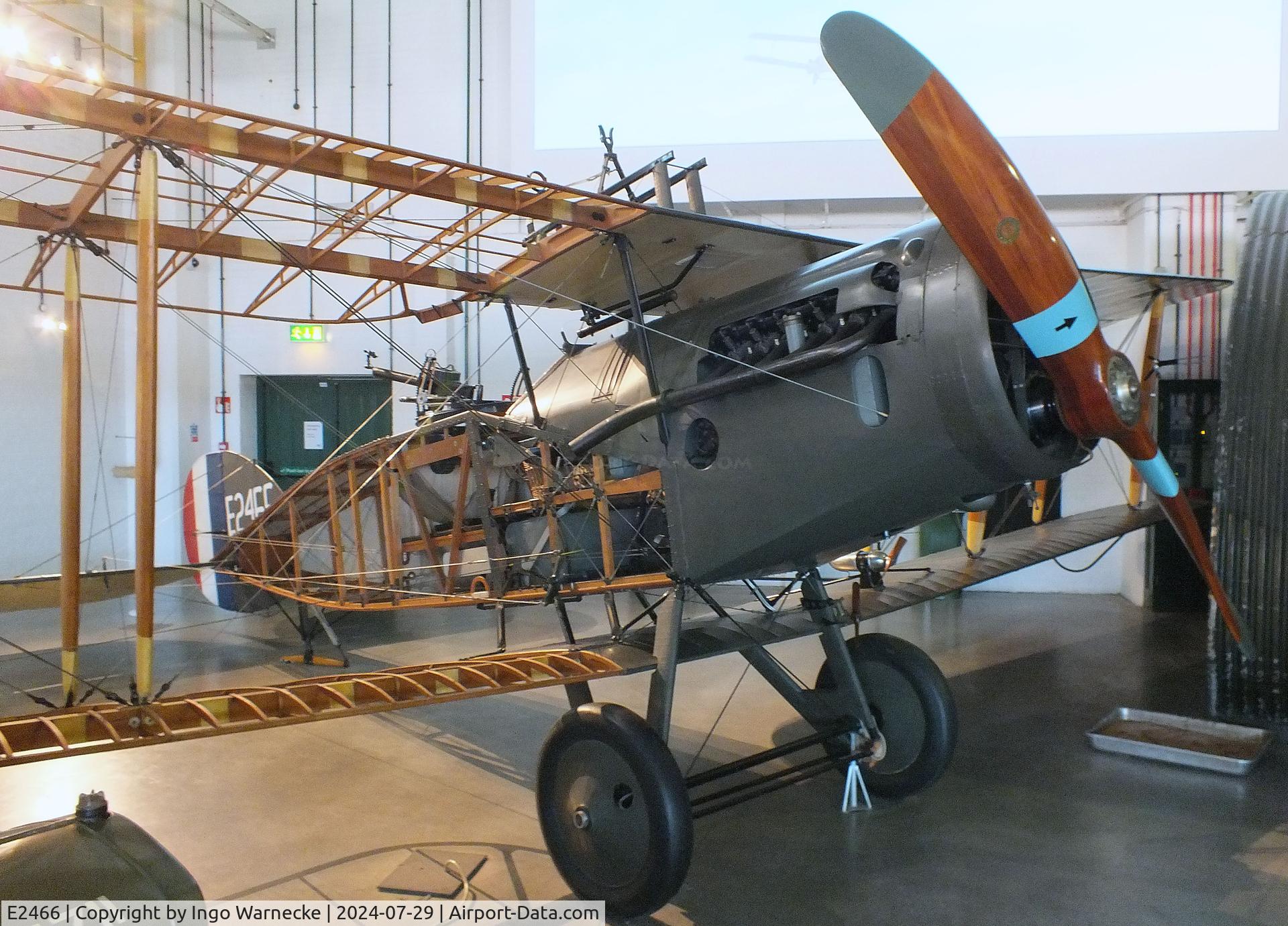 E2466, Bristol F.2B Fighter C/N Composite, Bristol F.2B Fighter (minus starboard outer skin) at the RAF Museum Hendon