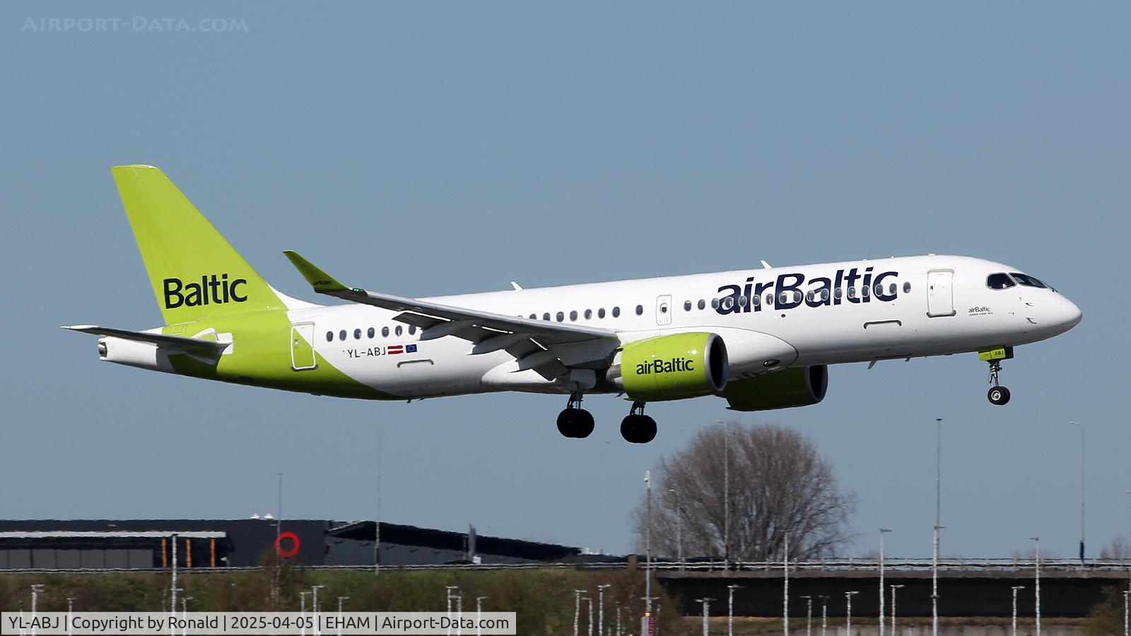 YL-ABJ, 2022 Airbus A220-300 C/N 55165, at eham