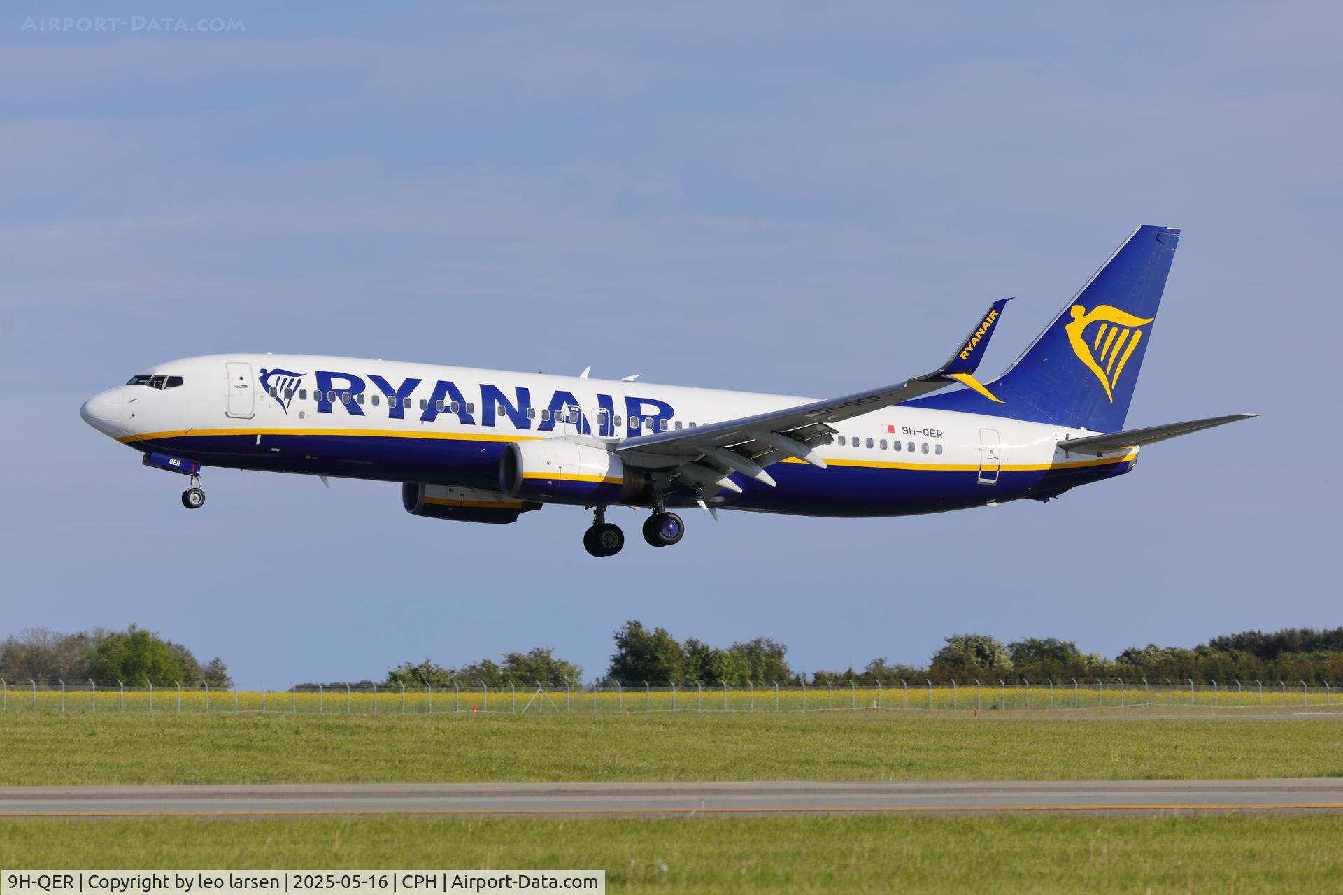 9H-QER, 2005 Boeing B-737-8AS(W) C/N 33582, Copenhagen 16.5.2025