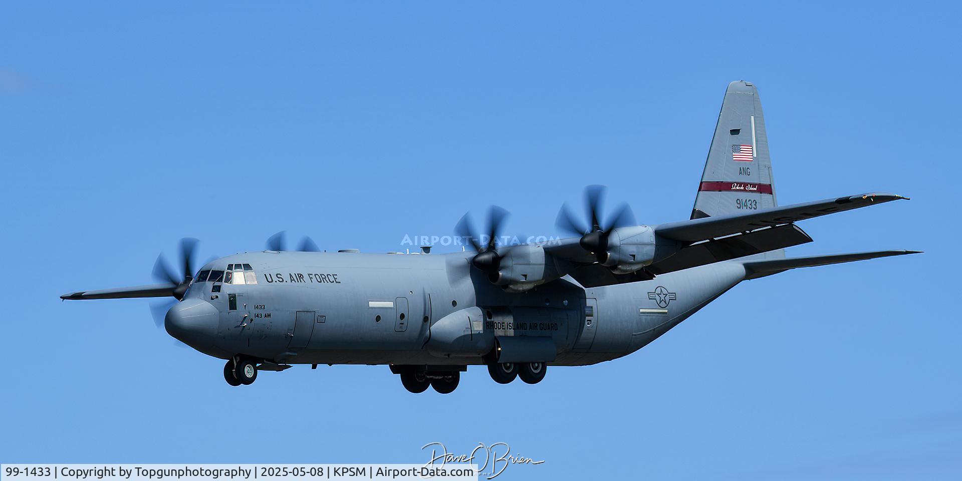 99-1433, 1999 Lockheed Martin C-130J-30 Super Hercules C/N 382-5519, RHODY12 working RW34