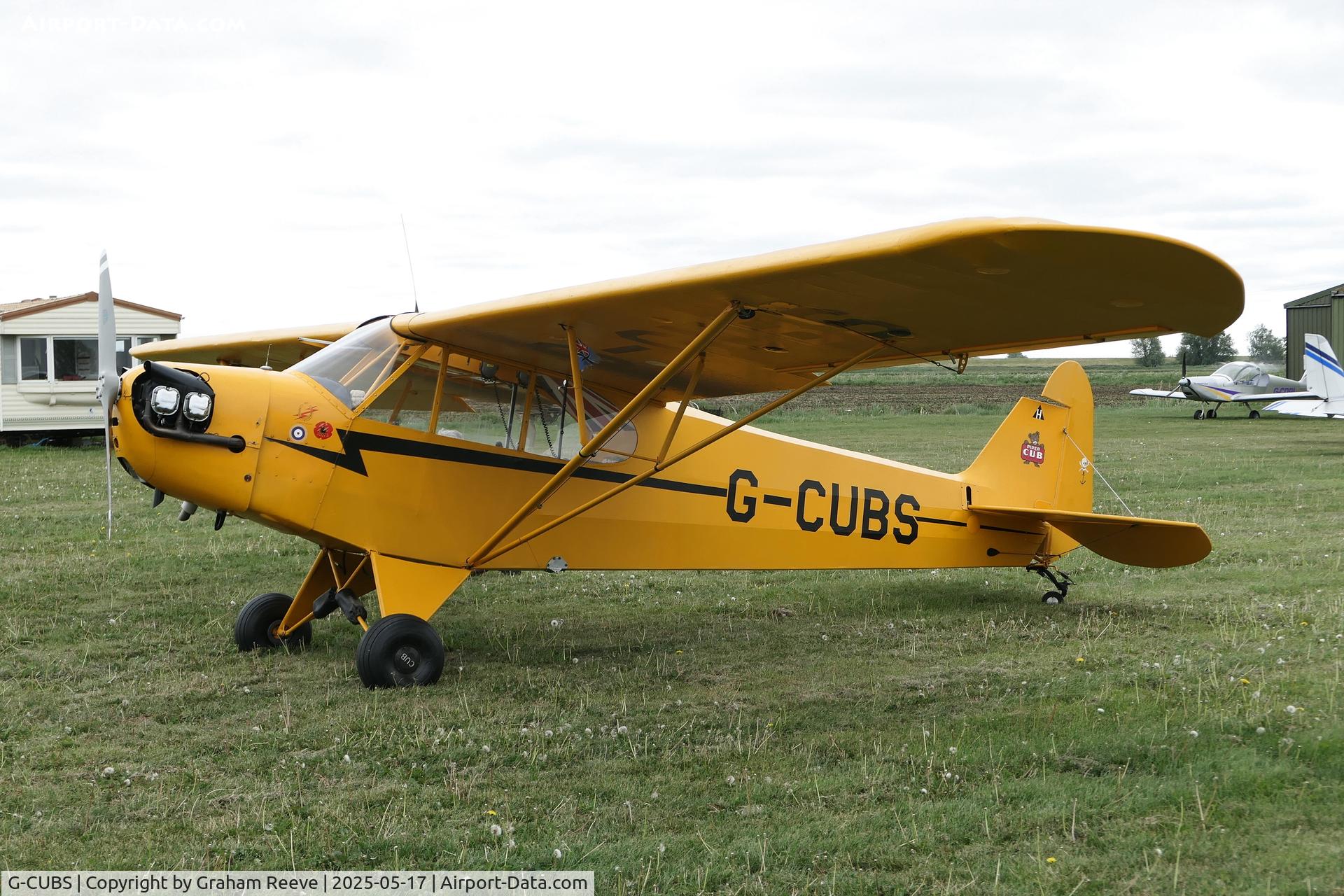 G-CUBS, 1946 Piper J3C-65 Cub Cub C/N 17792, Parked at Sutton Meadows.