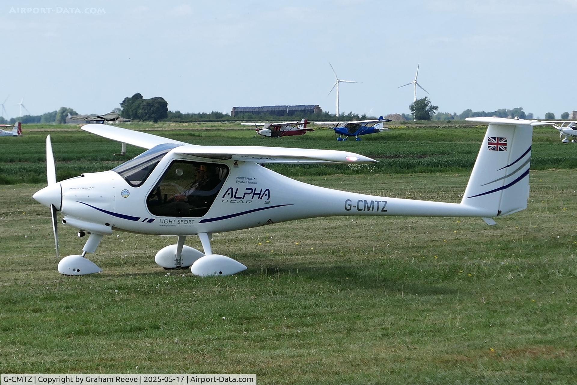 G-CMTZ, 2024 Pipistrel Alpha BCAR-S 164A C/N AT164A0012, Departing from Sutton Meadows.