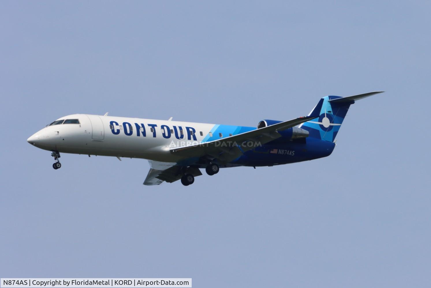 N874AS, 2001 Bombardier CRJ-200ER (CL-600-2B19) C/N 7551, Contour CR2 zx mwa-ord