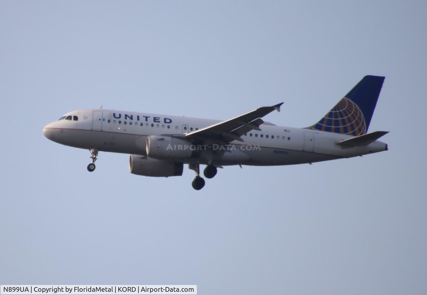 N899UA, 2007 Airbus A319-132 C/N 3342, UAL A319 oc zx dtw-ord