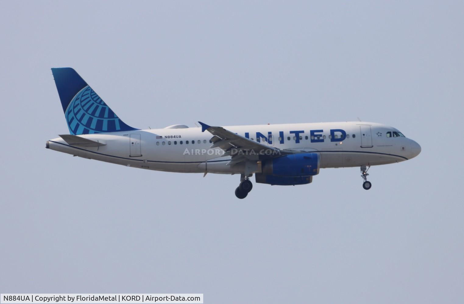 N884UA, 2005 Airbus A319-132 C/N 2579, UAL A319 nc zx aus-ord