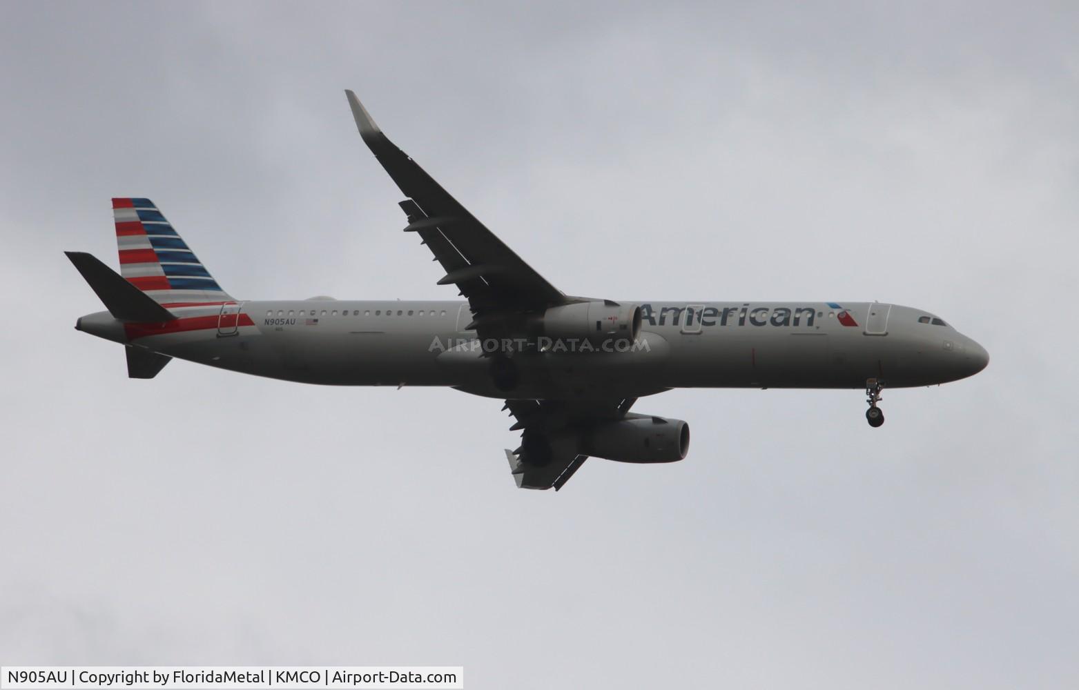 N905AU, 2016 Airbus A321-231 C/N 7700, AAL A321 zx lax-mco