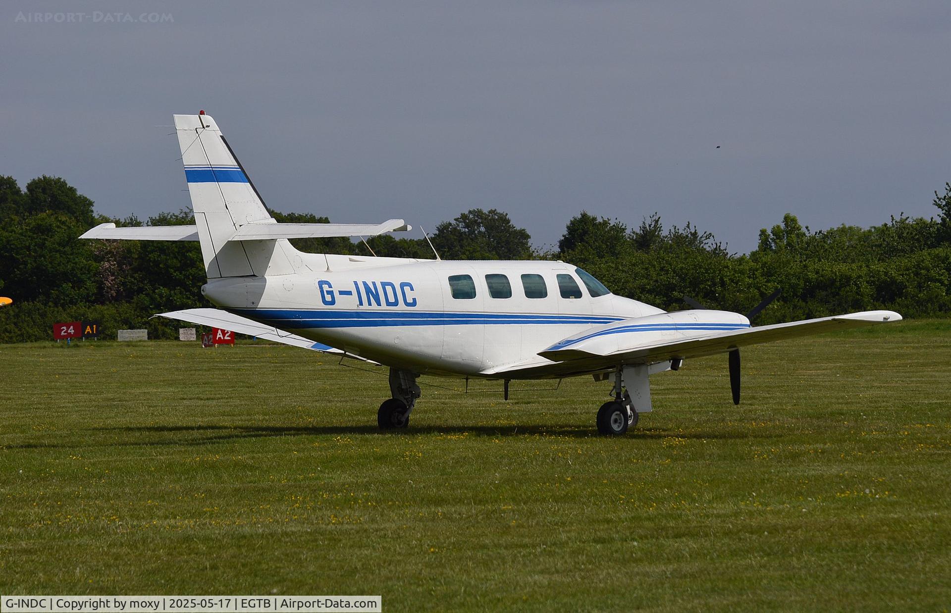 G-INDC, 1982 Cessna T303 Crusader C/N T303-00122, Cessna T303 Crusader at Wycombe Air Park.