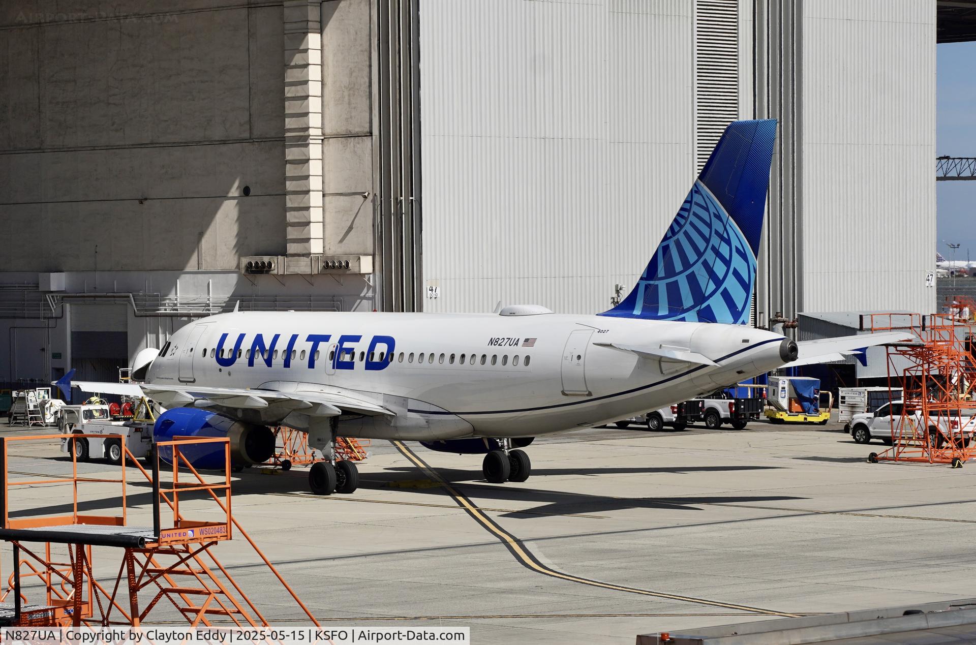 N827UA, 1999 Airbus A319-131 C/N 1022, SFO 2025