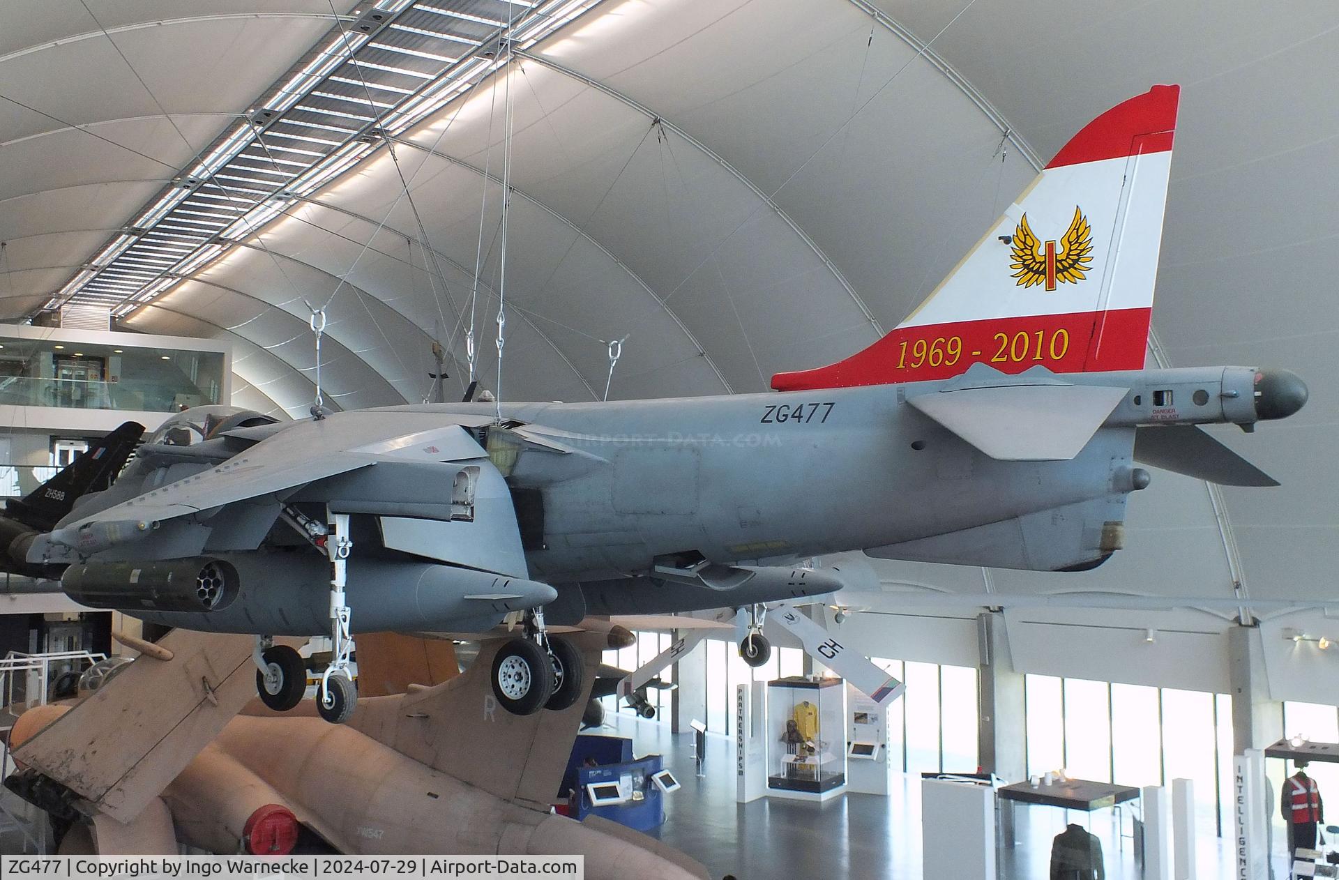 ZG477, 1990 British Aerospace Harrier GR.9A C/N P67, BAe Harrier GR9A at the RAF Museum Hendon