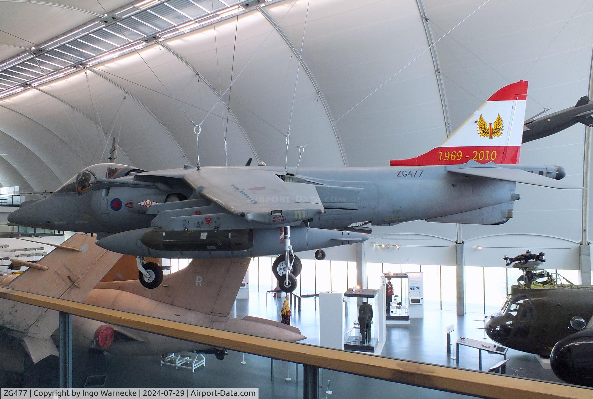 ZG477, 1990 British Aerospace Harrier GR.9A C/N P67, BAe Harrier GR9A at the RAF Museum Hendon