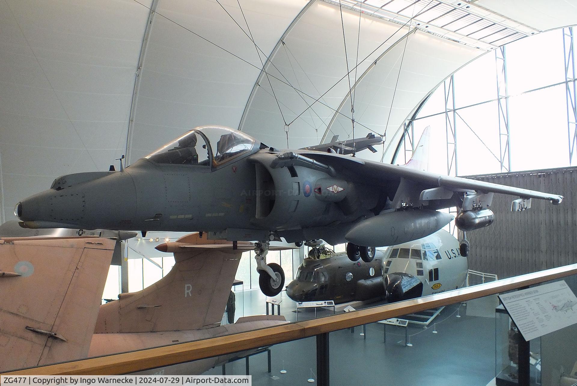 ZG477, 1990 British Aerospace Harrier GR.9A C/N P67, BAe Harrier GR9A at the RAF Museum Hendon