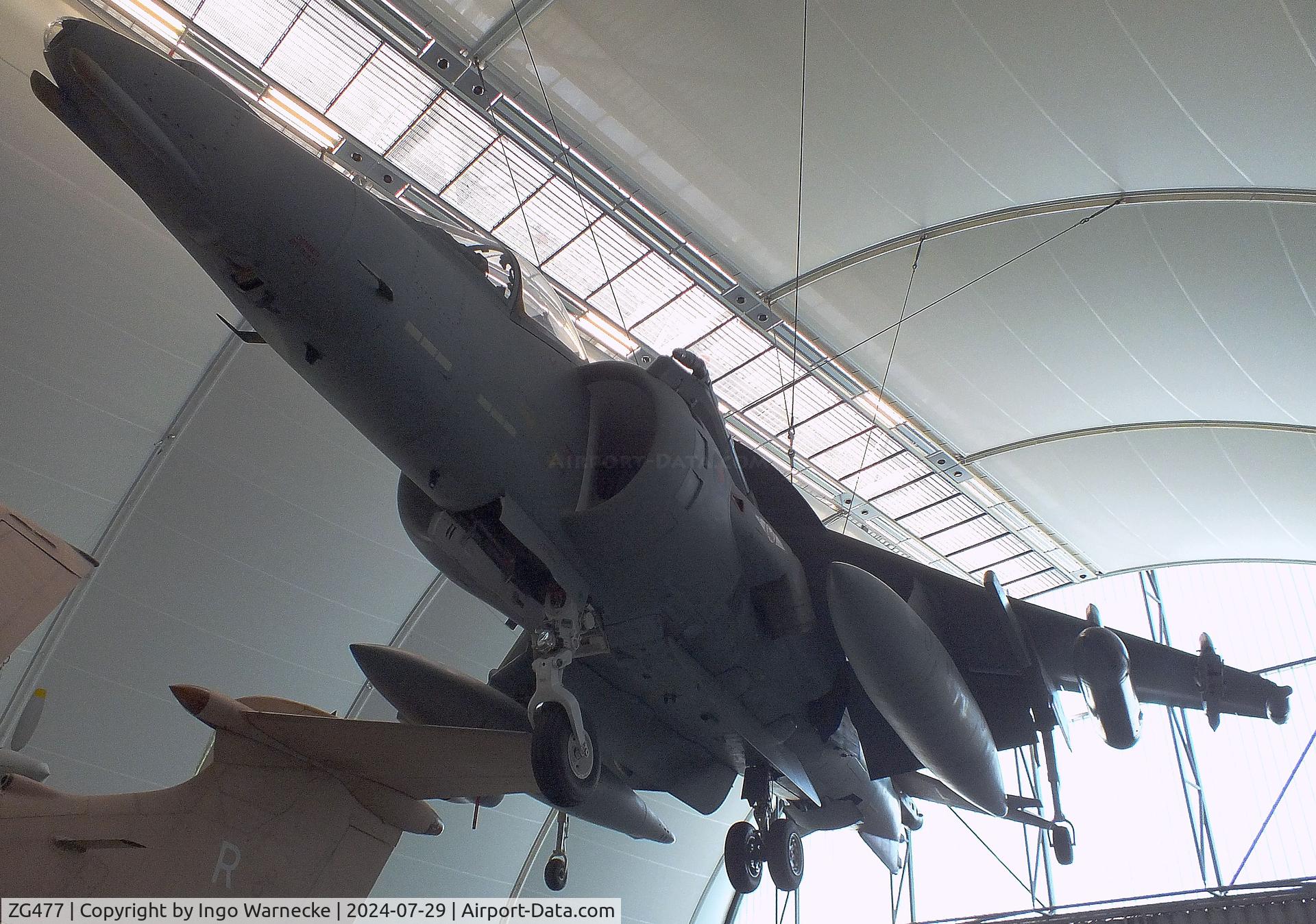 ZG477, 1990 British Aerospace Harrier GR.9A C/N P67, BAe Harrier GR9A at the RAF Museum Hendon