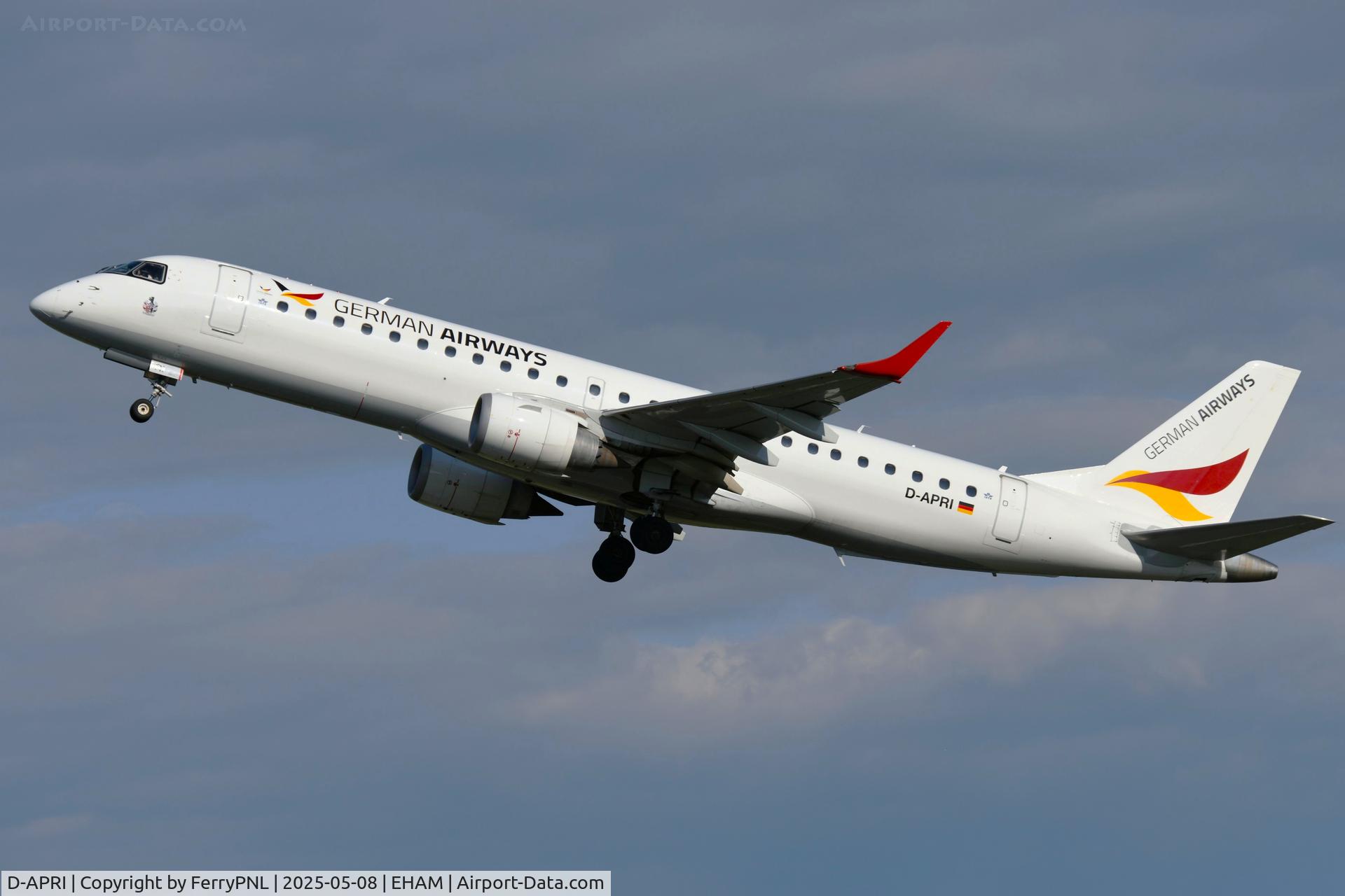 D-APRI, 2008 Embraer 190LR (ERJ-190-100LR) C/N 19000178, German Airways ERJ190 taking-off
