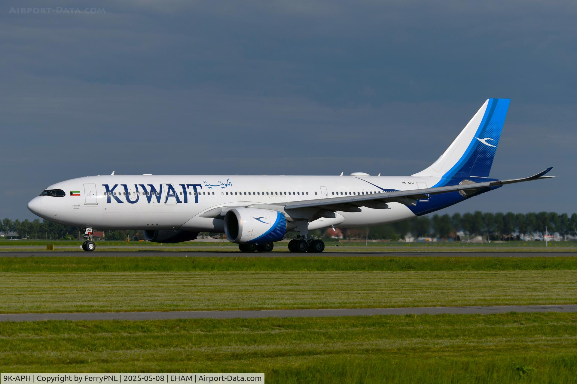 9K-APH, 2021 Airbus A330-841 C/N 2005, Kuwait A338 departing AMS