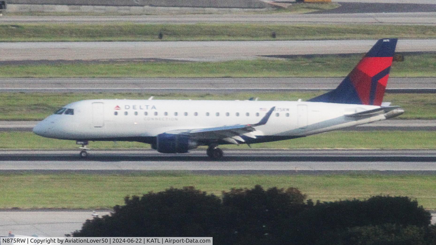 N875RW, 2007 Embraer 175LR (ERJ-170-200LR) C/N 17000156, Delta/Republic E170LR
