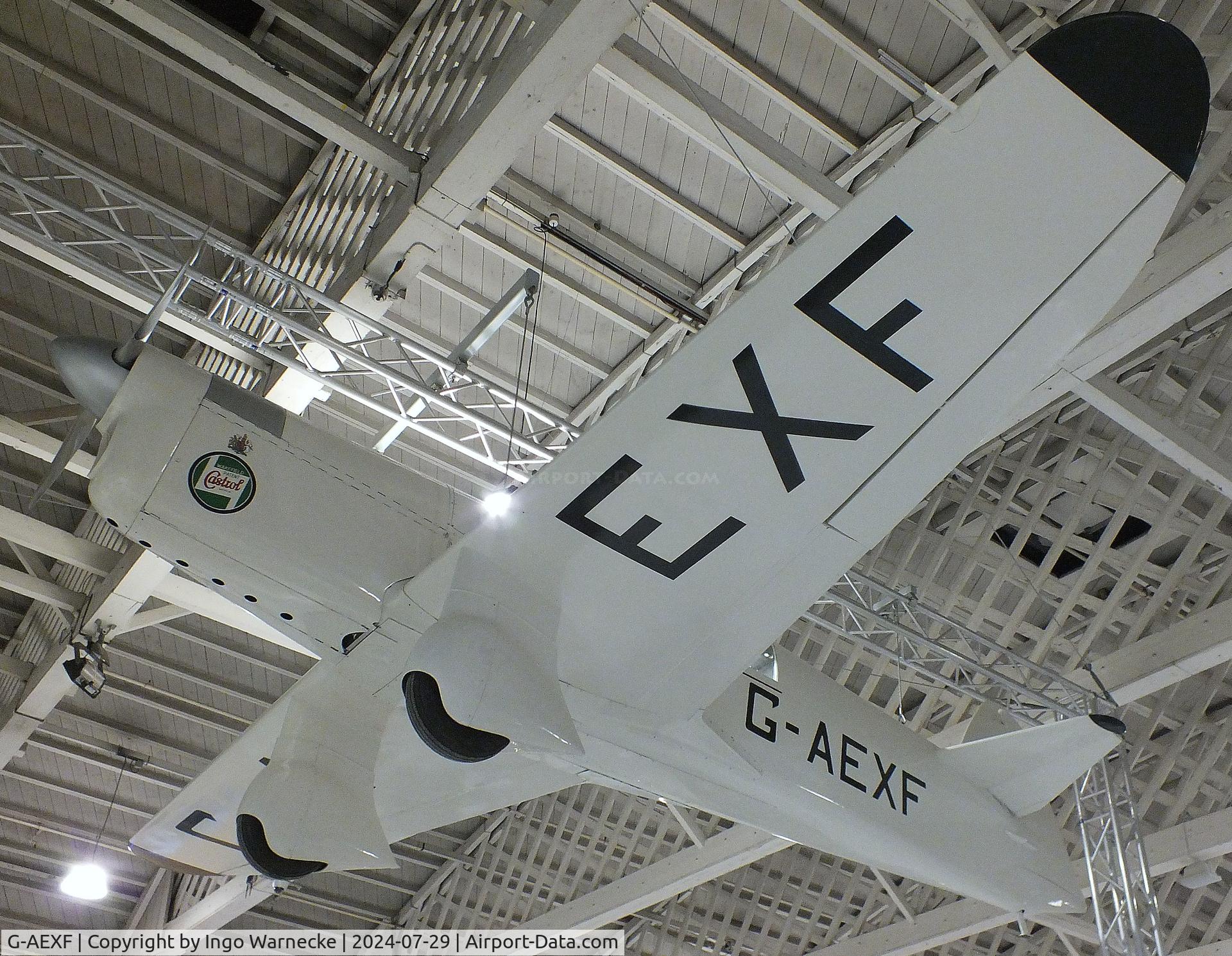 G-AEXF, Percival E-2H Mew Gull (replica) C/N Not found G-AEXF, Percival P-6 Mew Gull (E2H) replica at the RAF Museum Hendon