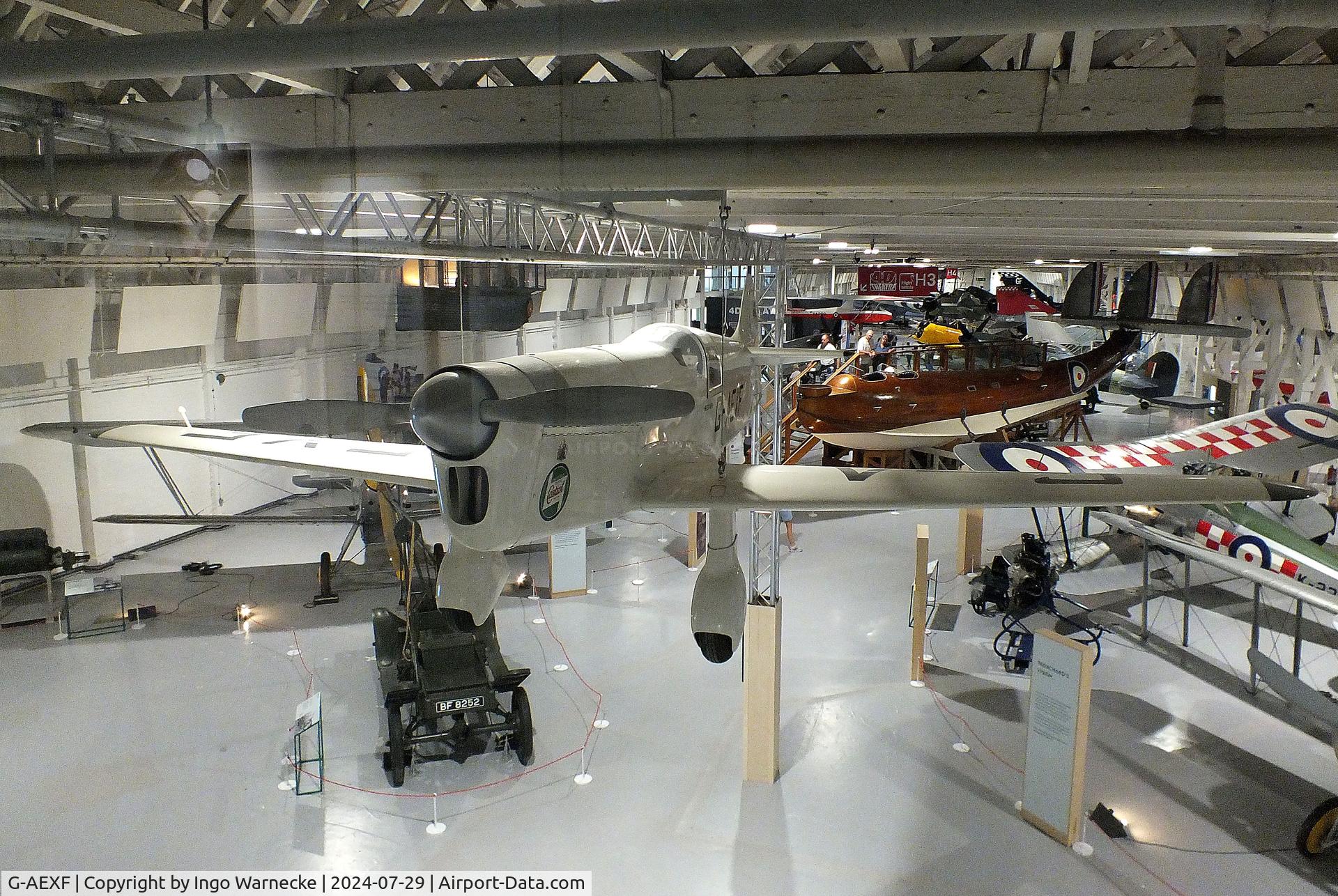G-AEXF, Percival E-2H Mew Gull (replica) C/N Not found G-AEXF, Percival P-6 Mew Gull (E2H) replica at the RAF Museum Hendon