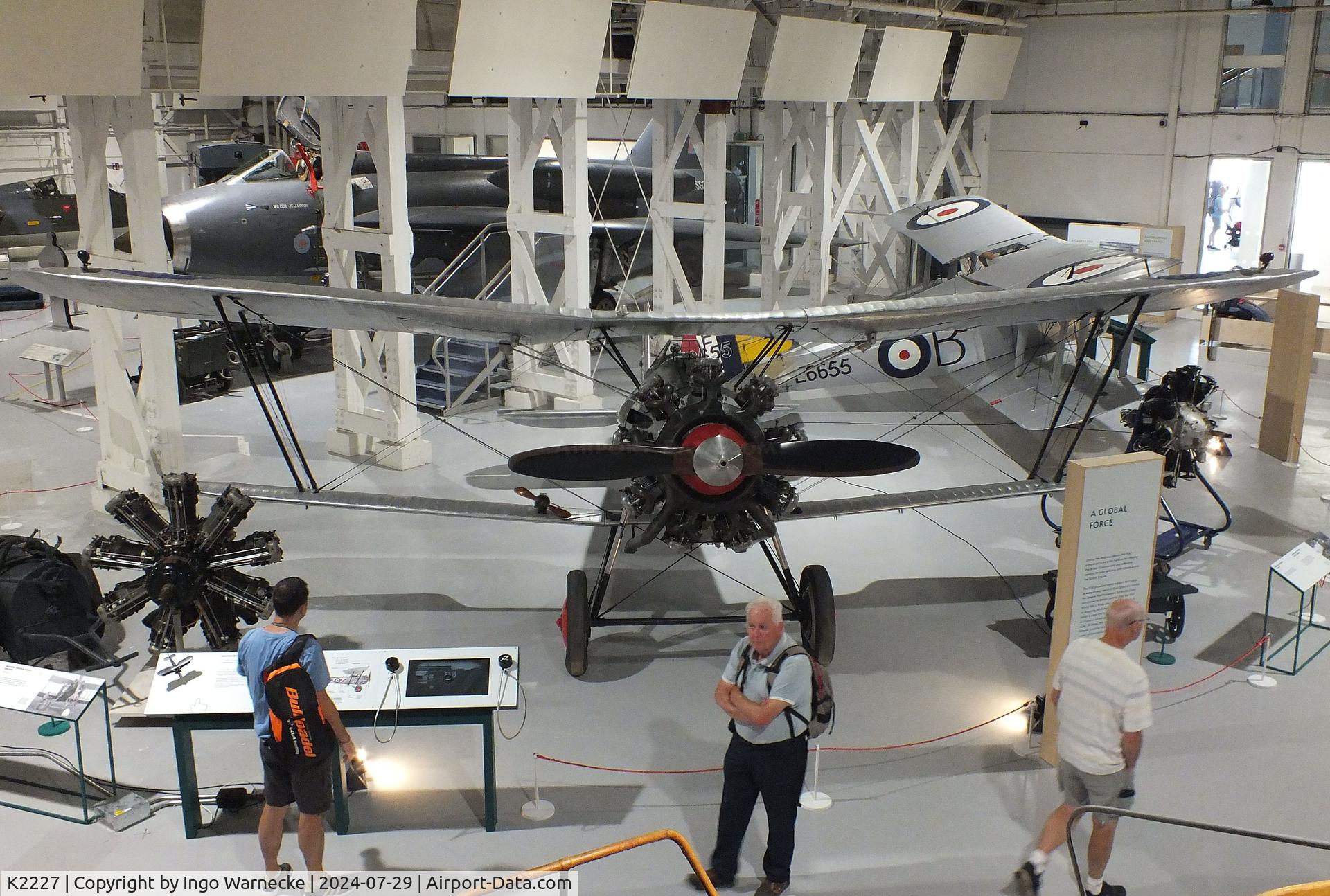 K2227, Bristol 105 Bulldog Mk.2A C/N 7446, Bristol 105 Bulldog Mk2A at the RAF Museum Hendon