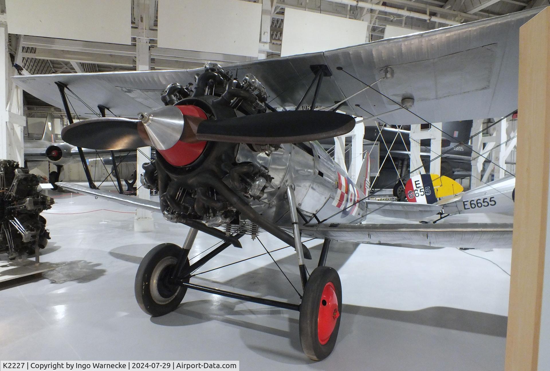 K2227, Bristol 105 Bulldog Mk.2A C/N 7446, Bristol 105 Bulldog Mk2A at the RAF Museum Hendon
