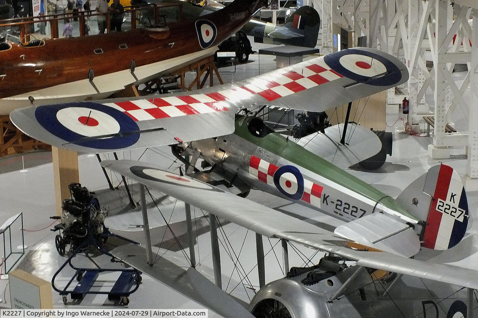 K2227, Bristol 105 Bulldog Mk.2A C/N 7446, Bristol 105 Bulldog Mk2A at the RAF Museum Hendon