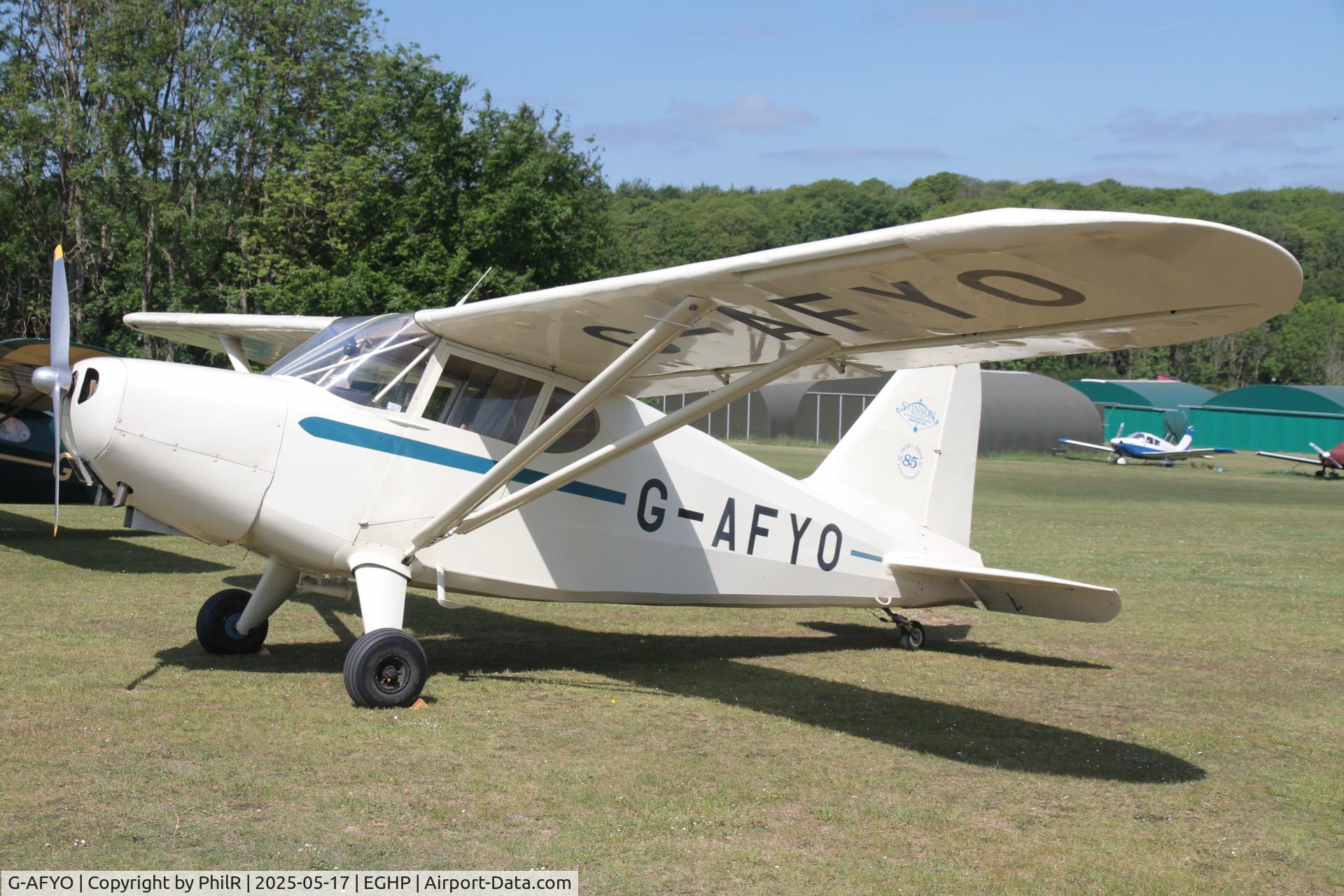 G-AFYO, 1939 Stinson HW-75 C/N 7039, G-AFYO 1939 Stinson HW-75 Piper Fly In Popham 