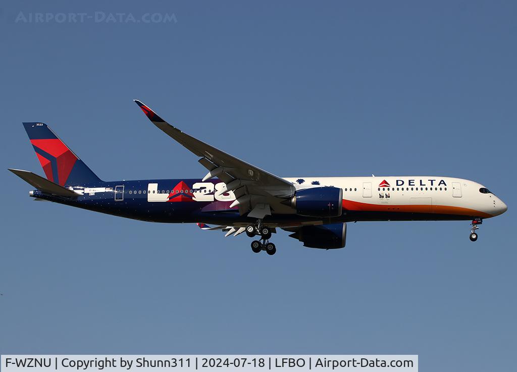 F-WZNU, 2024 Airbus A350-941 C/N 0673, C/n 0673 - To be N522DZ with special c/s