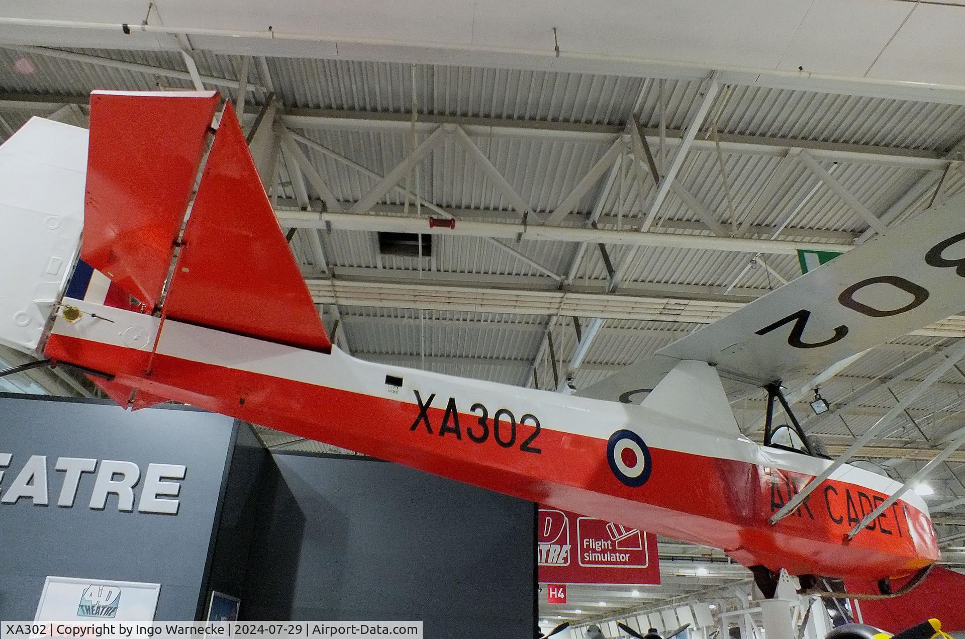XA302, Slingsby T-31B Cadet TX.3 C/N 844, Slingsby T.31B Cadet TX3 at the RAF Museum Hendon