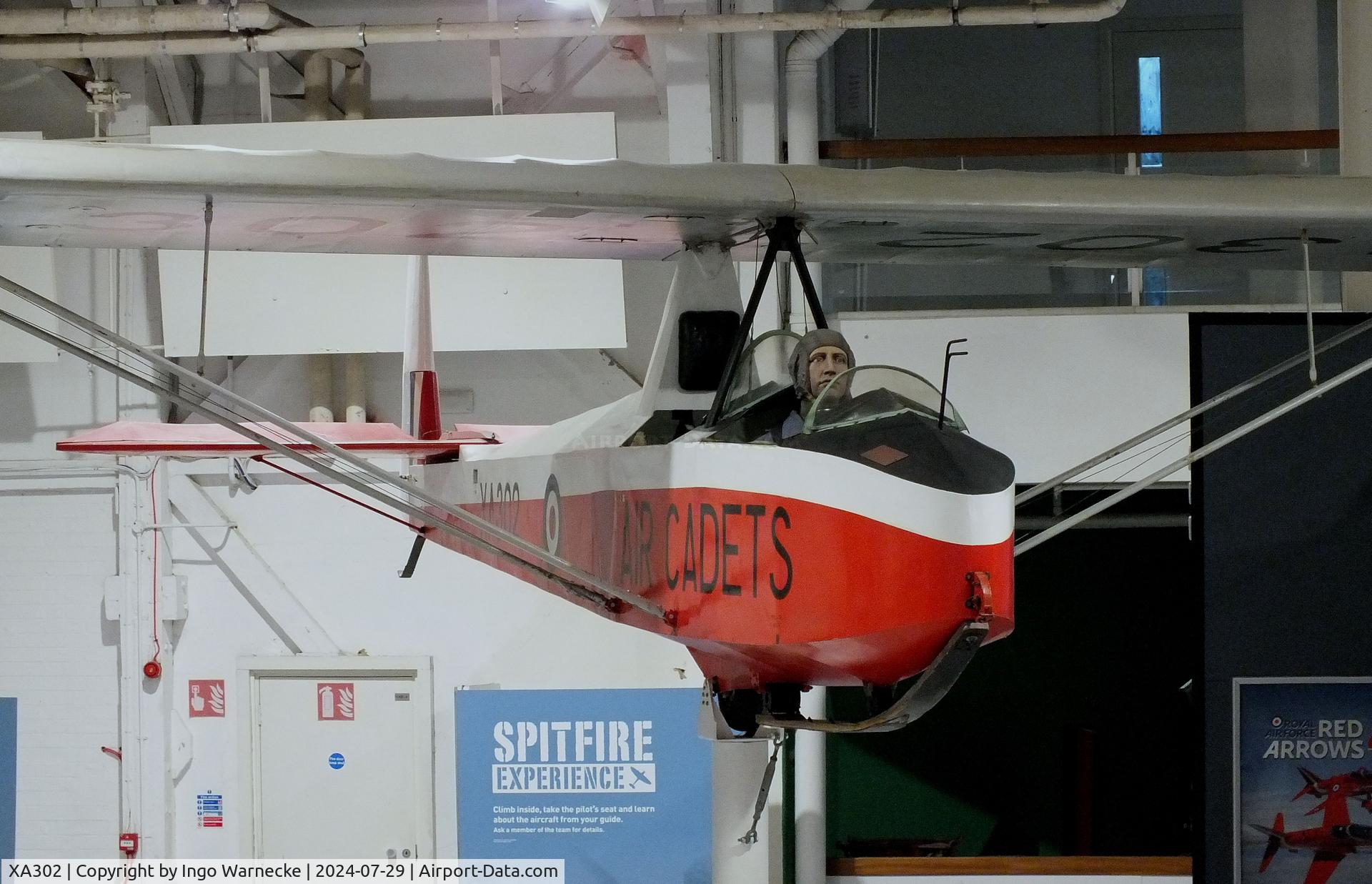 XA302, Slingsby T-31B Cadet TX.3 C/N 844, Slingsby T.31B Cadet TX3 at the RAF Museum Hendon