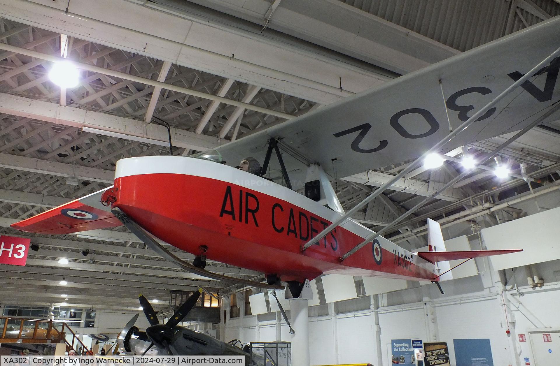 XA302, Slingsby T-31B Cadet TX.3 C/N 844, Slingsby T.31B Cadet TX3 at the RAF Museum Hendon