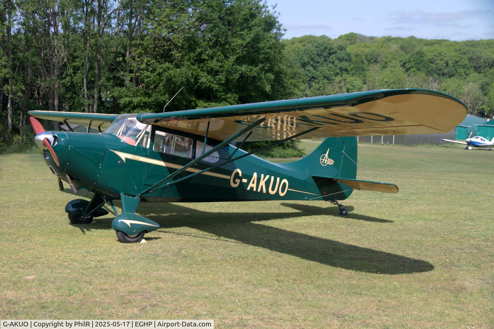 G-AKUO, 1946 Aeronca 11AC Chief C/N 11AC-1376, G-AKUO 1946 Aeronca 11BC (Conversion) Chief Piper Fly In Popham