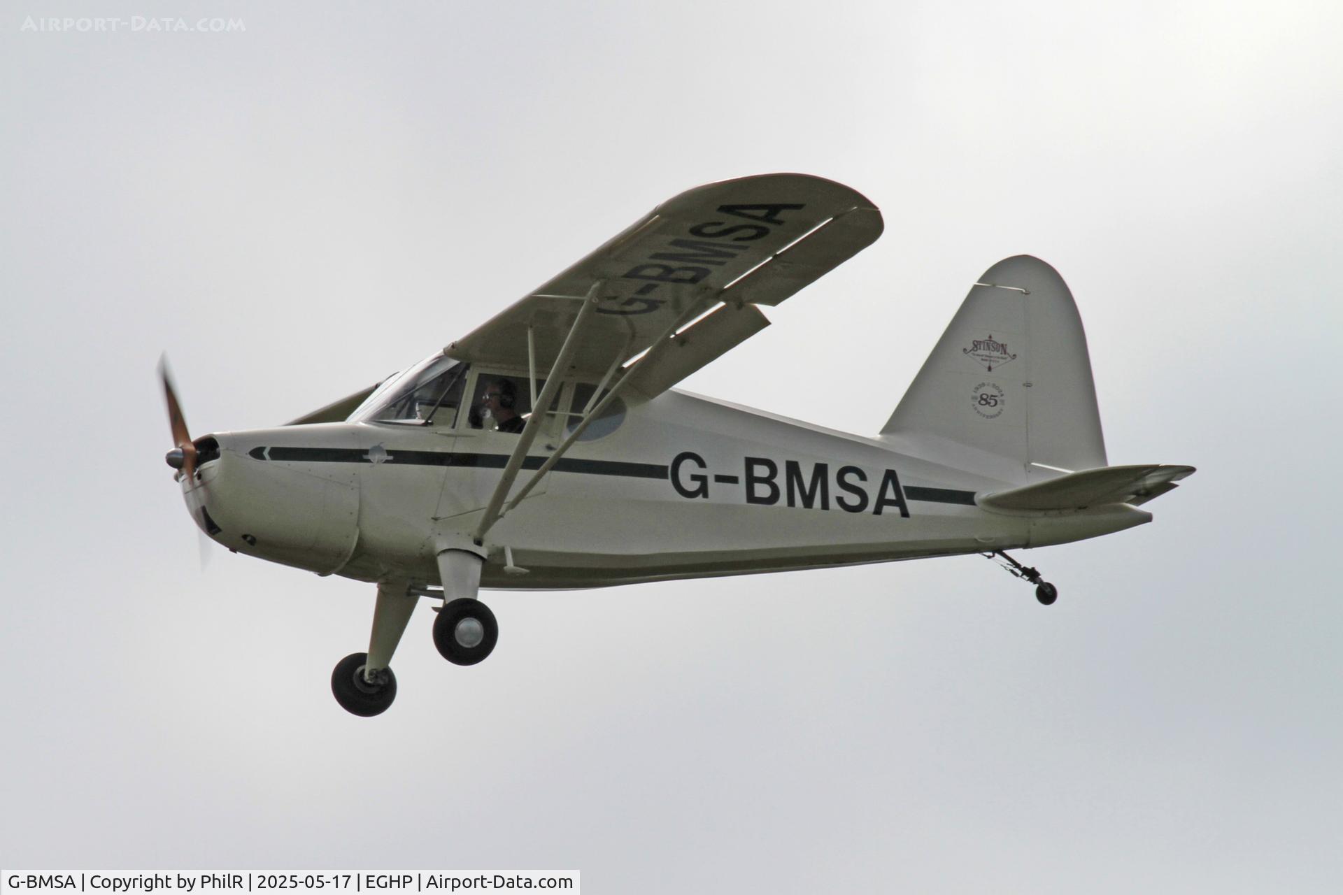 G-BMSA, 1939 Stinson HW-75 C/N 7040, G-BMSA 1939 Stinson HW-75 Piper Fly In Popham