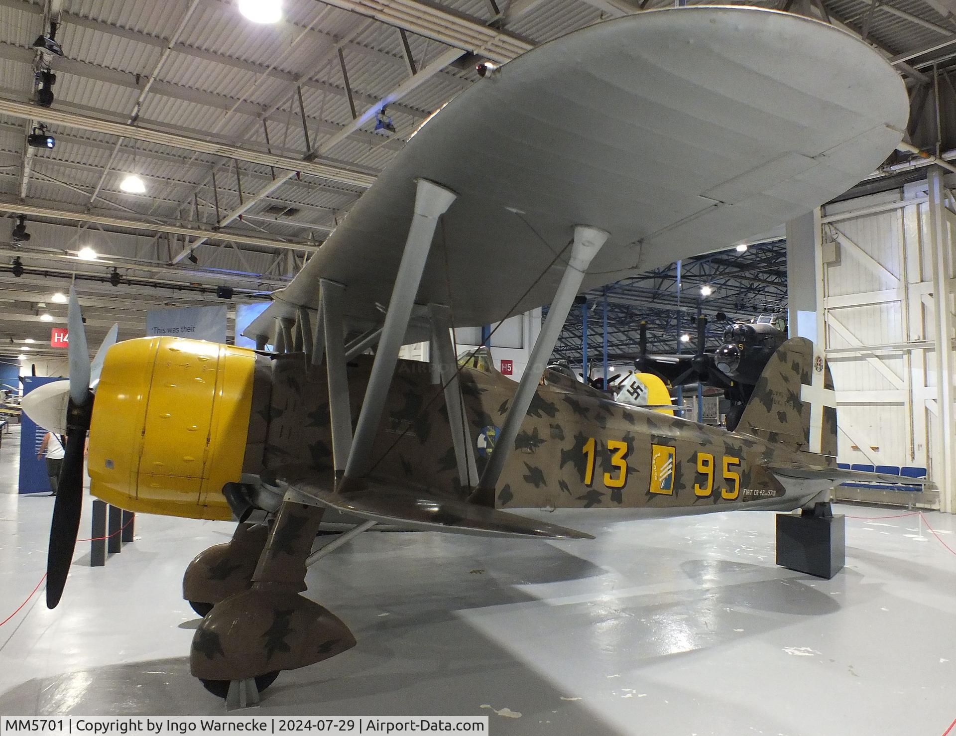 MM5701, Fiat CR.42 Falco C/N Not found MM5701, FIAT CR.42 Falco at the RAF Museum Hendon
